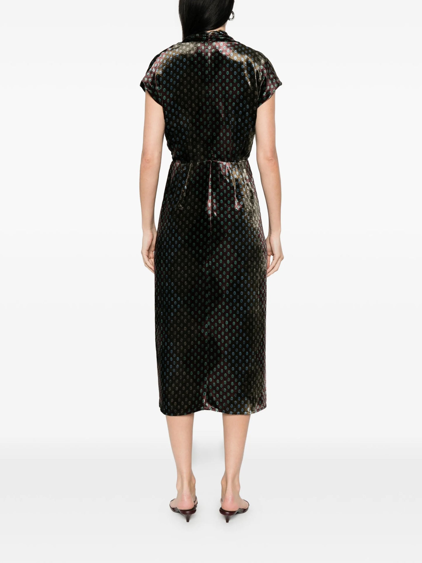 patterned wrap dress