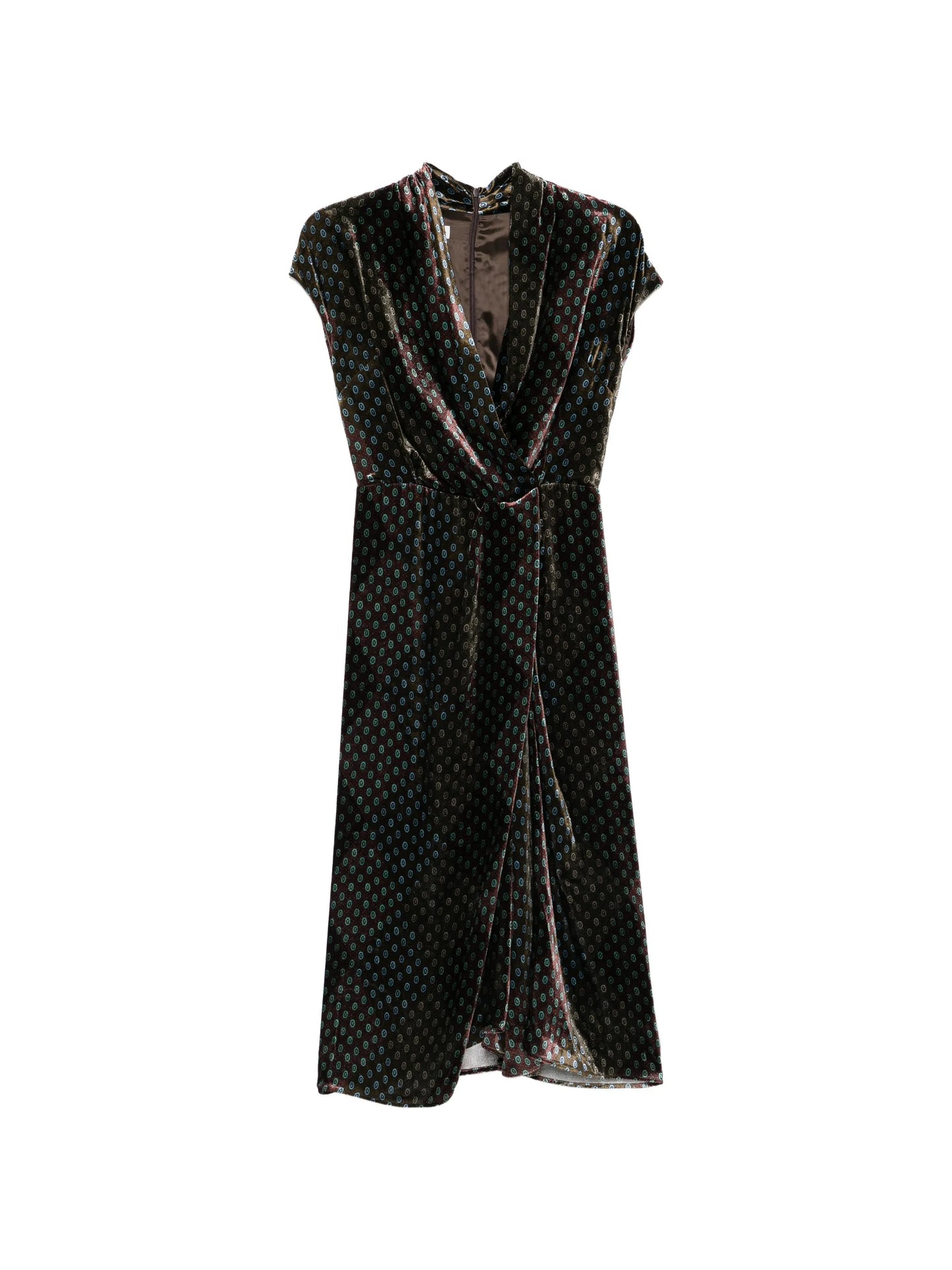 patterned wrap dress