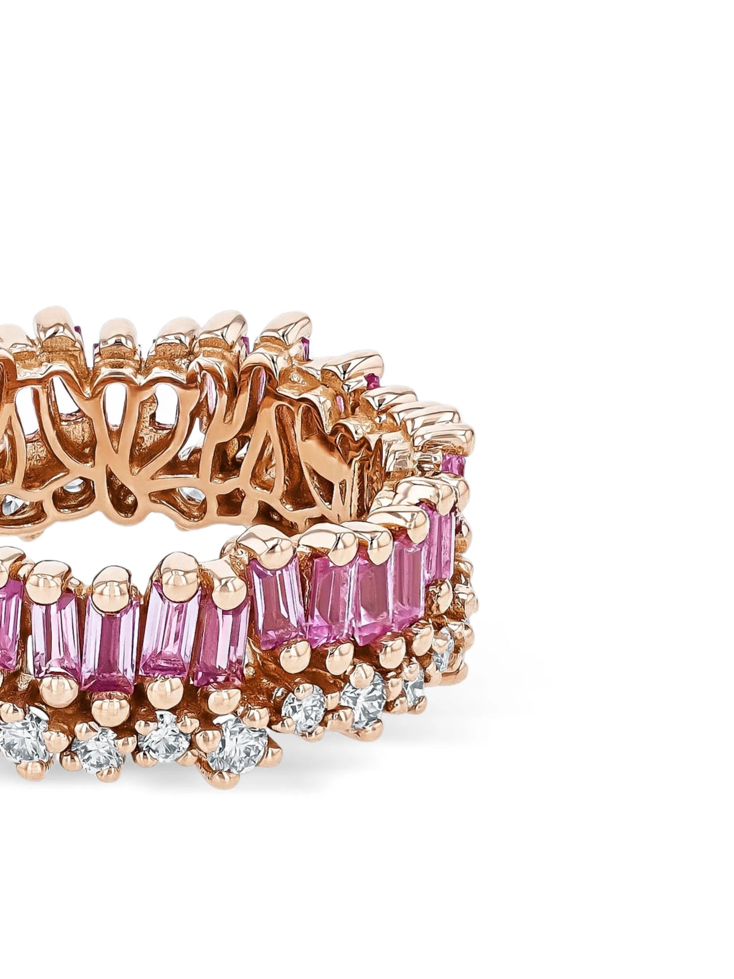 18K rose gold sapphire ring