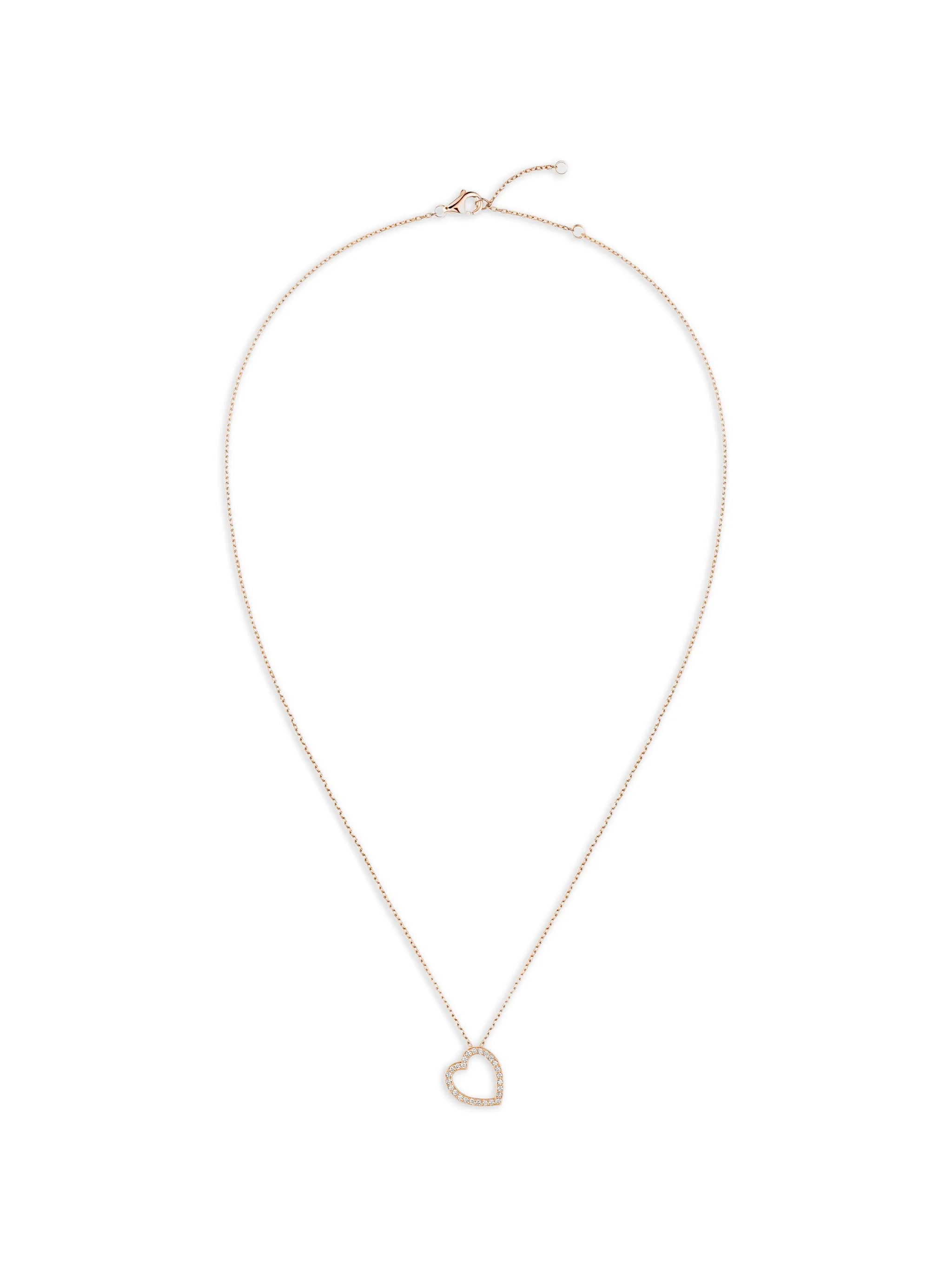 Antifer diamond heart pendant necklace