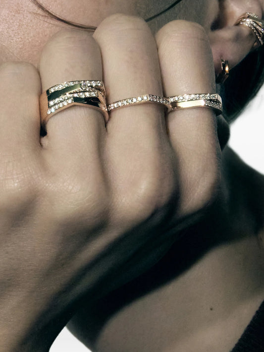 Antifer 2 Row diamond ring