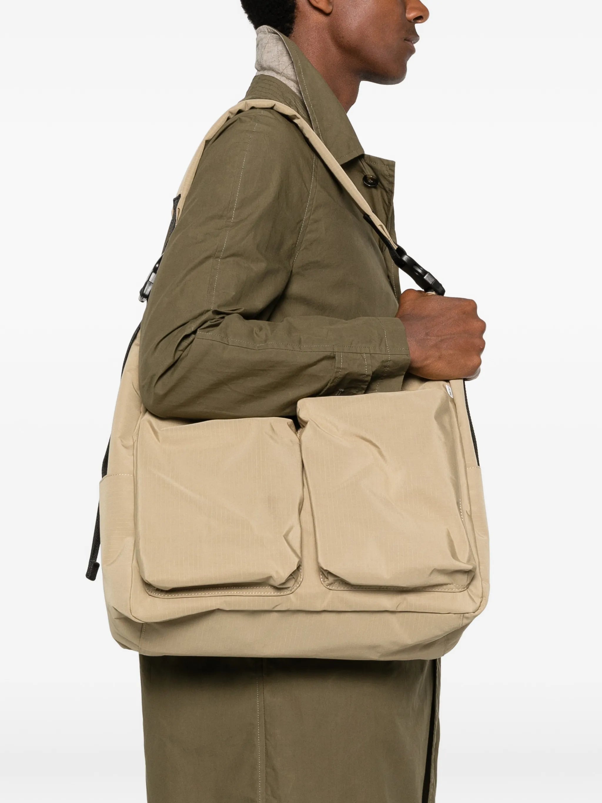 ripstop-texture messenger bag
