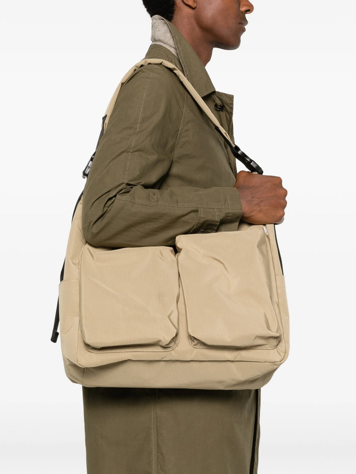 ripstop-texture messenger bag