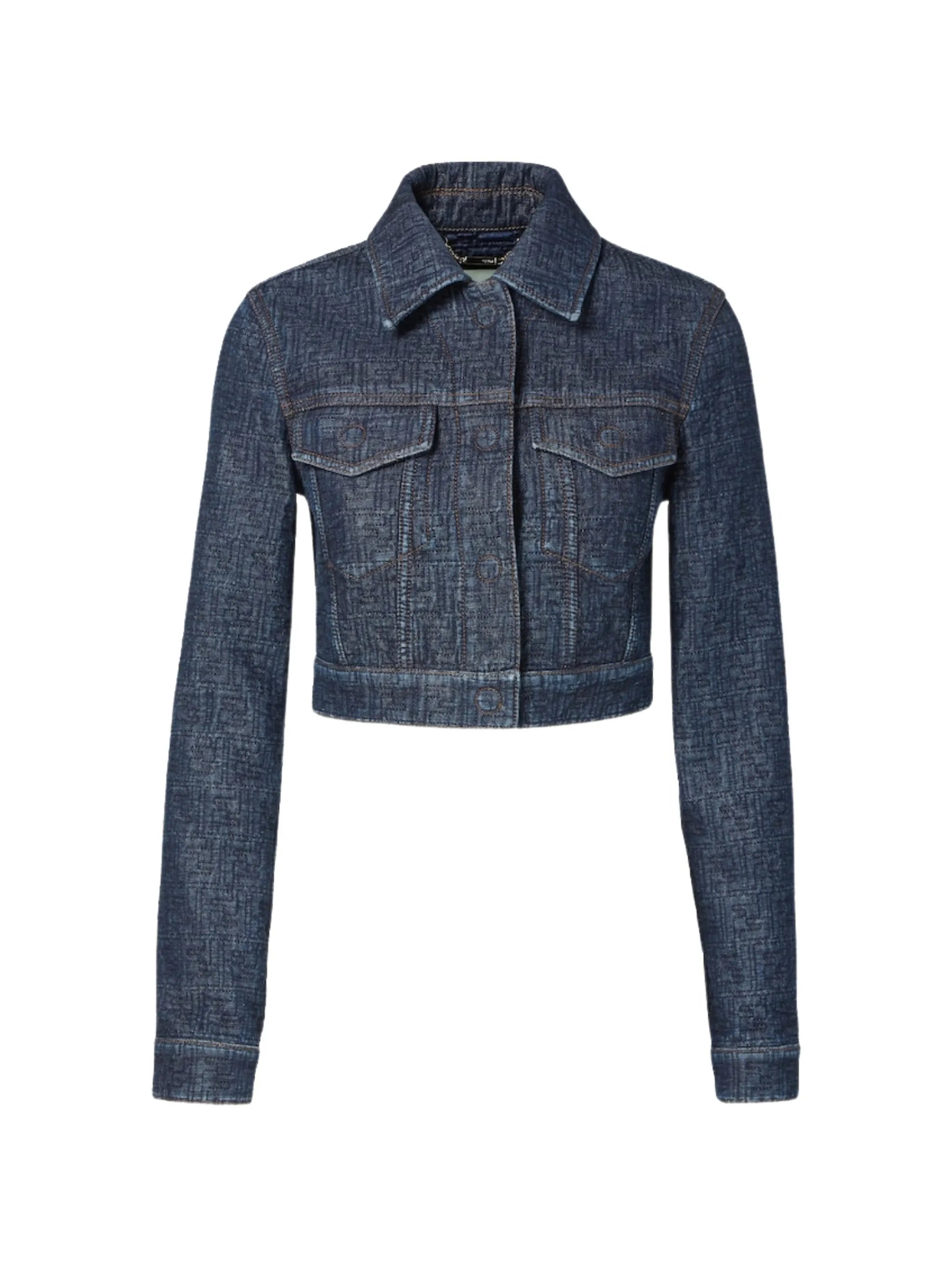 logo-motif cropped jacket