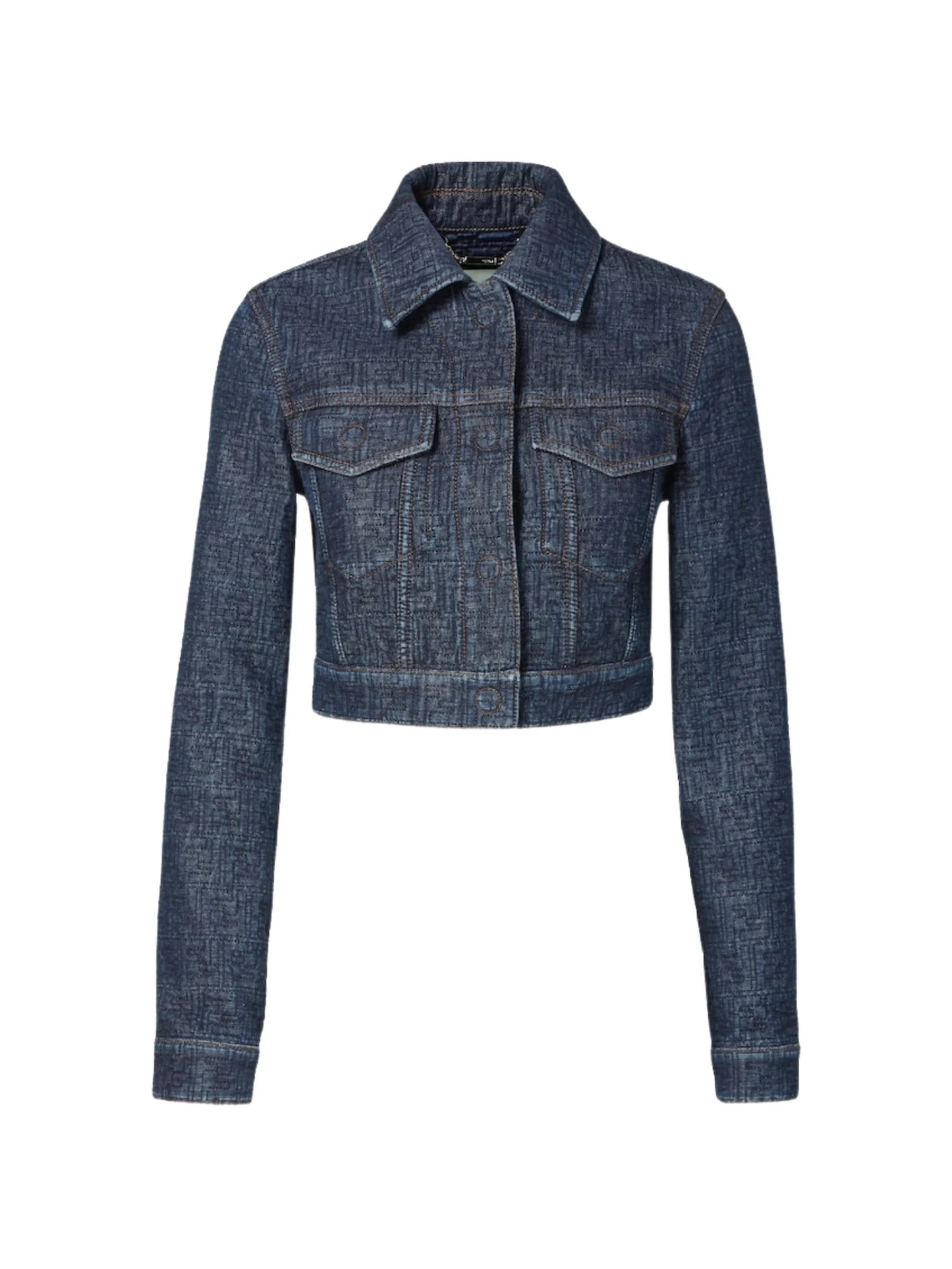 logo-motif cropped jacket