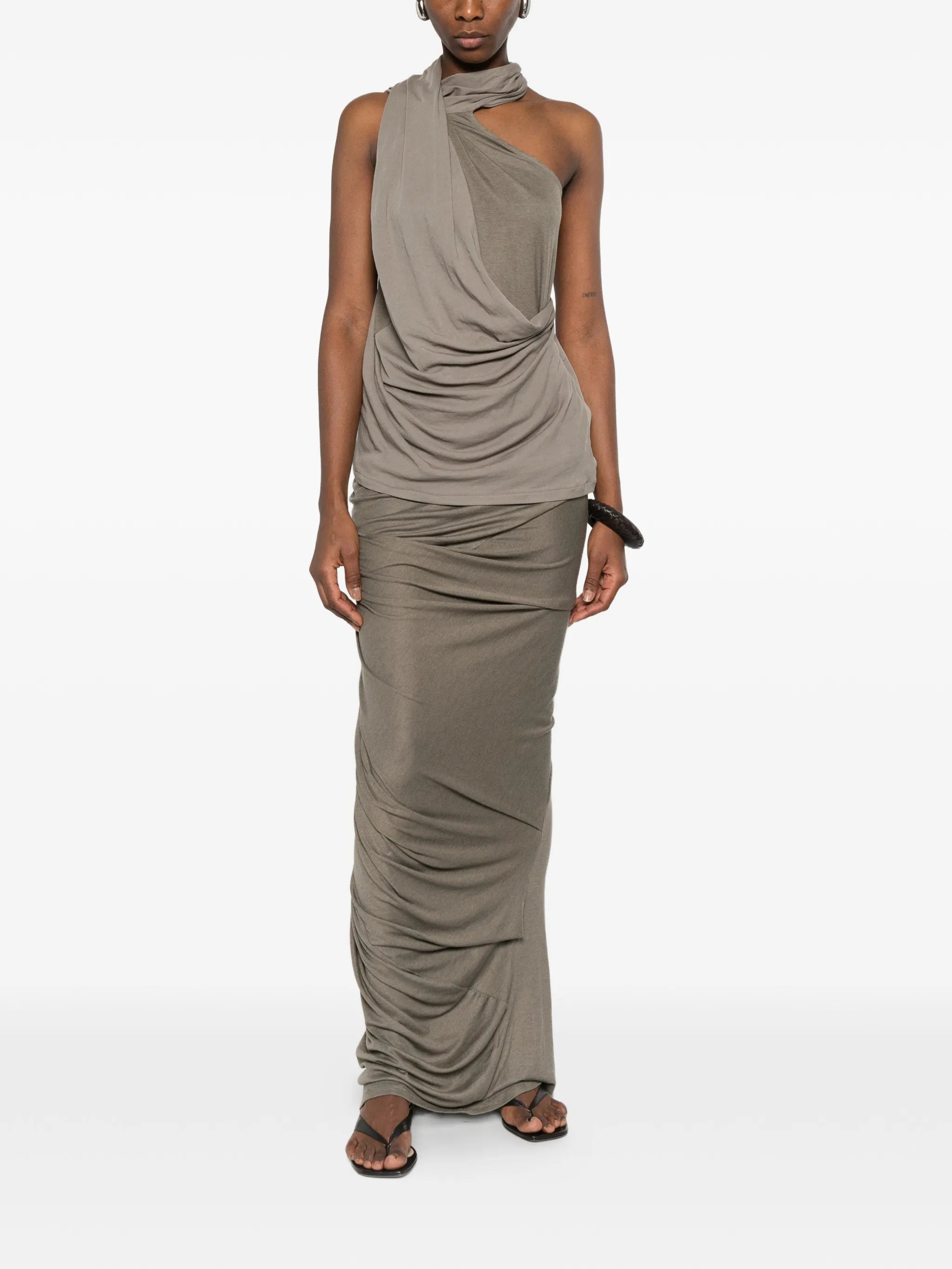 Dia draped-design maxi skirt