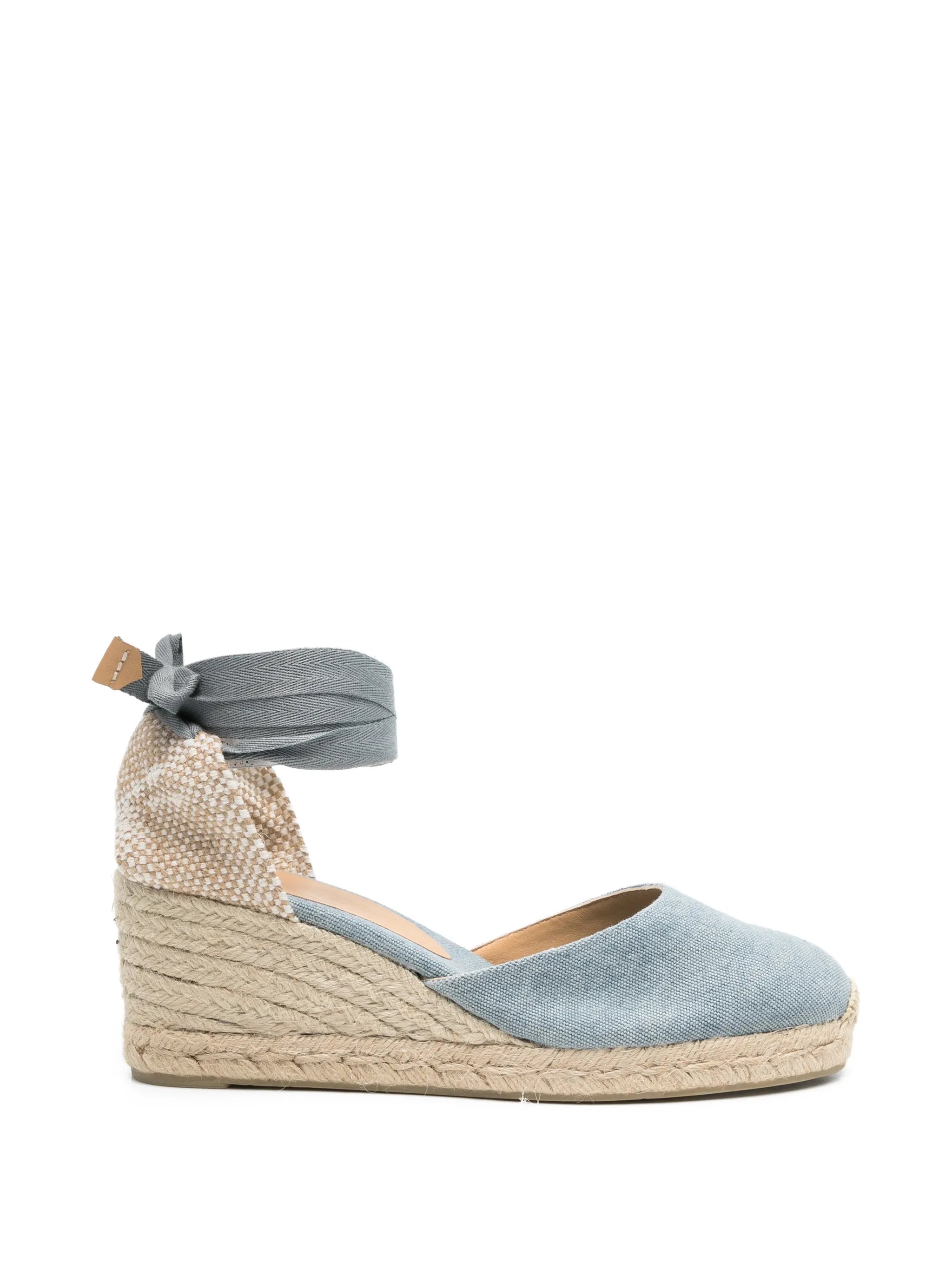 Carina tie-ankle canvas espadrilles