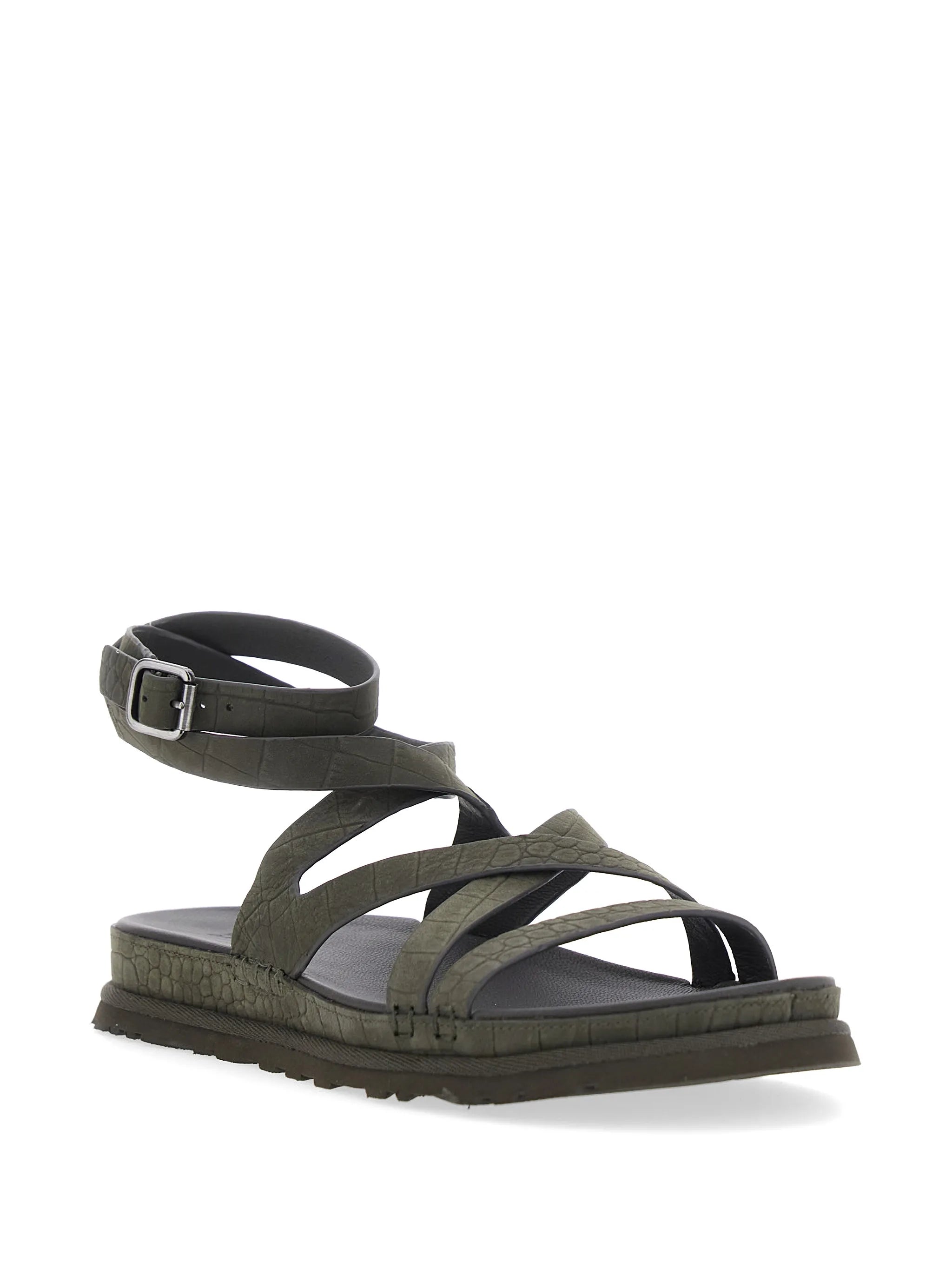 GoldenGaze ankle-wrap sandals