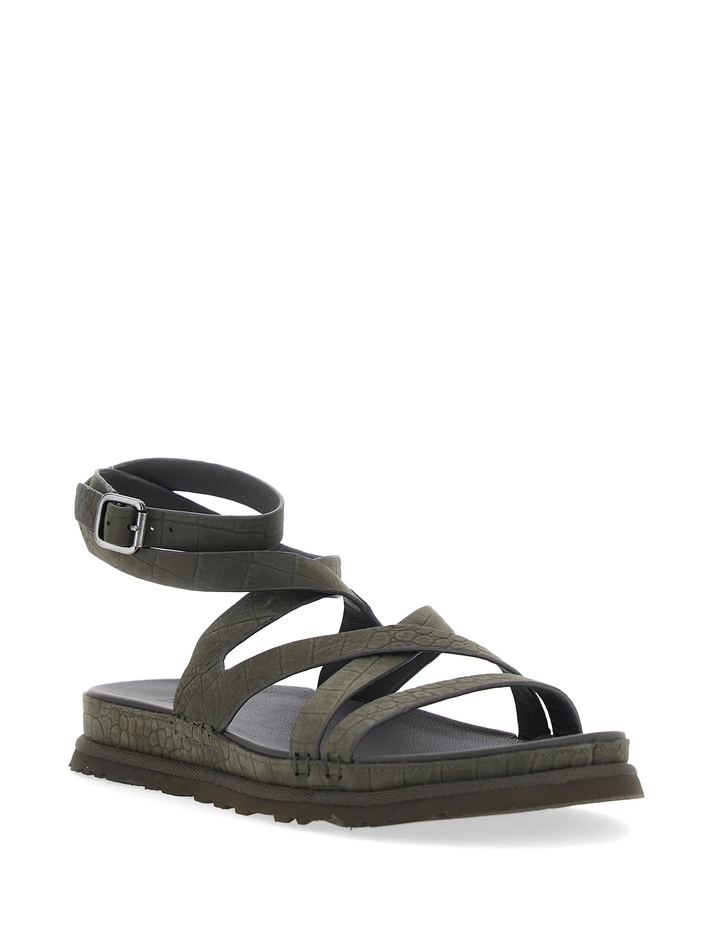 GoldenGaze ankle-wrap sandals