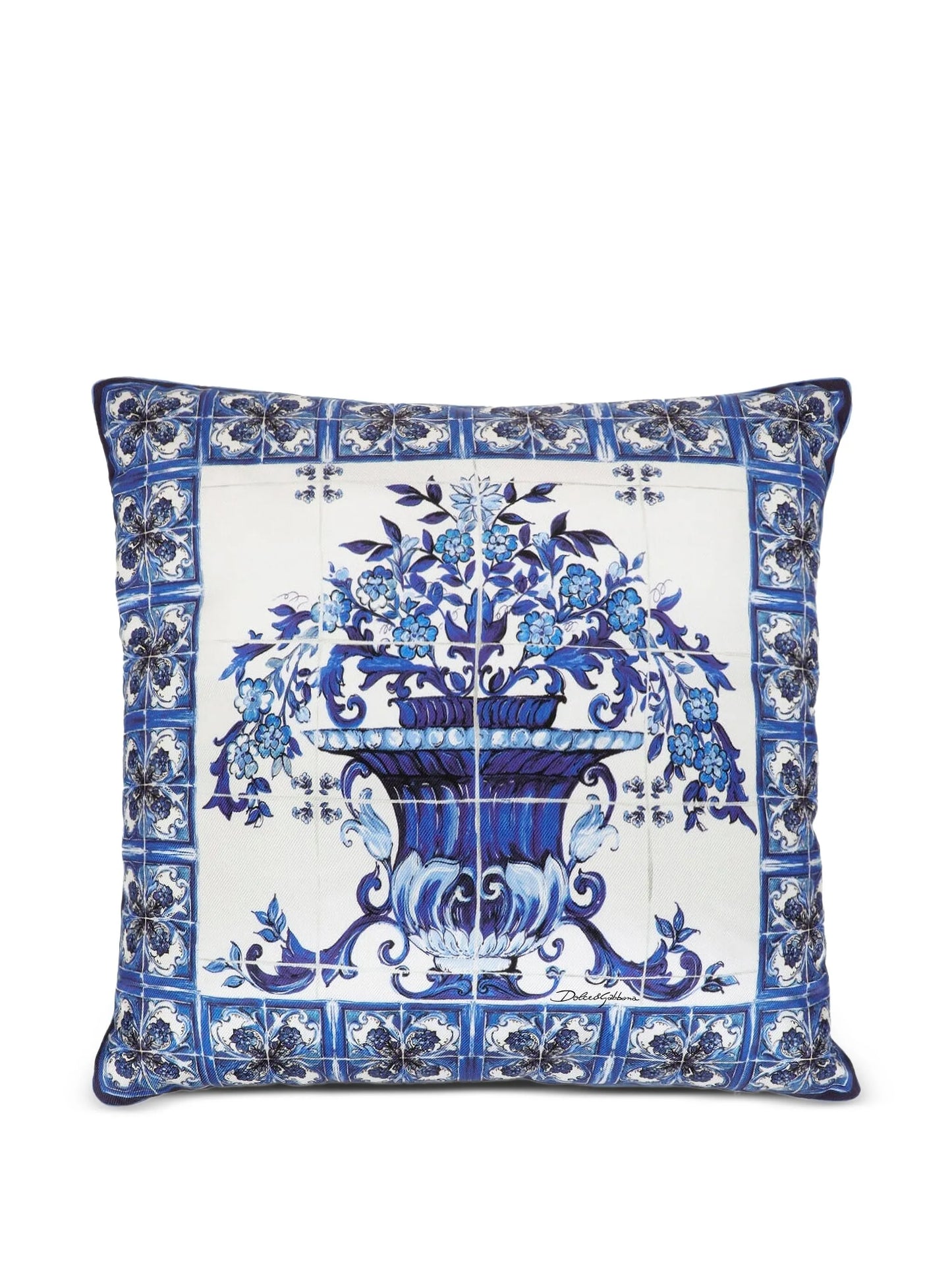 floral-print cushion