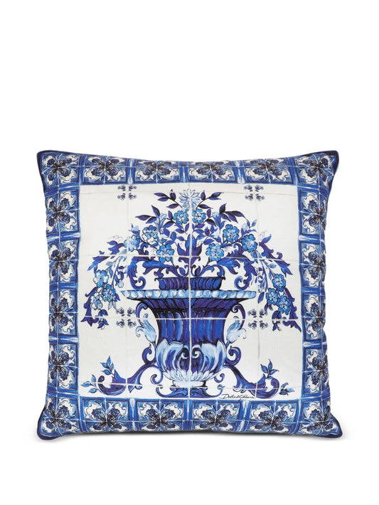 floral-print cushion