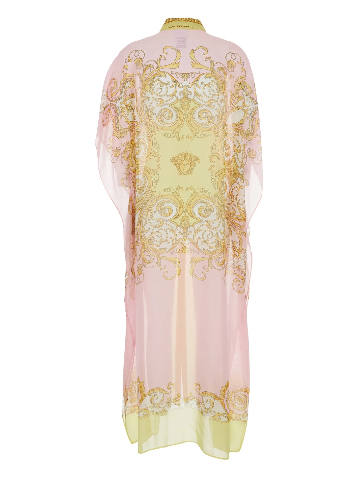 buttoned baroque print dress