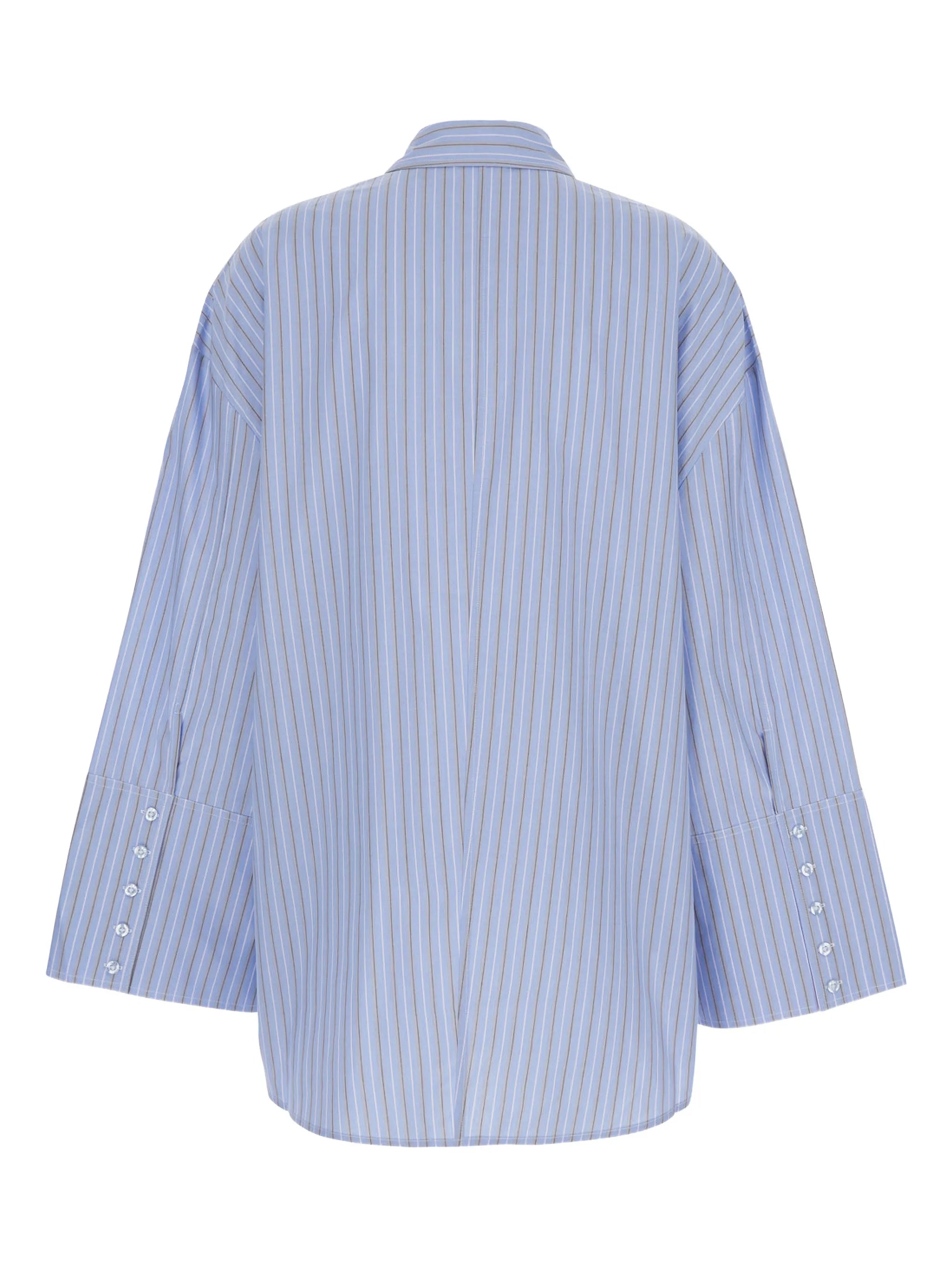 poplin oversized shirt blue