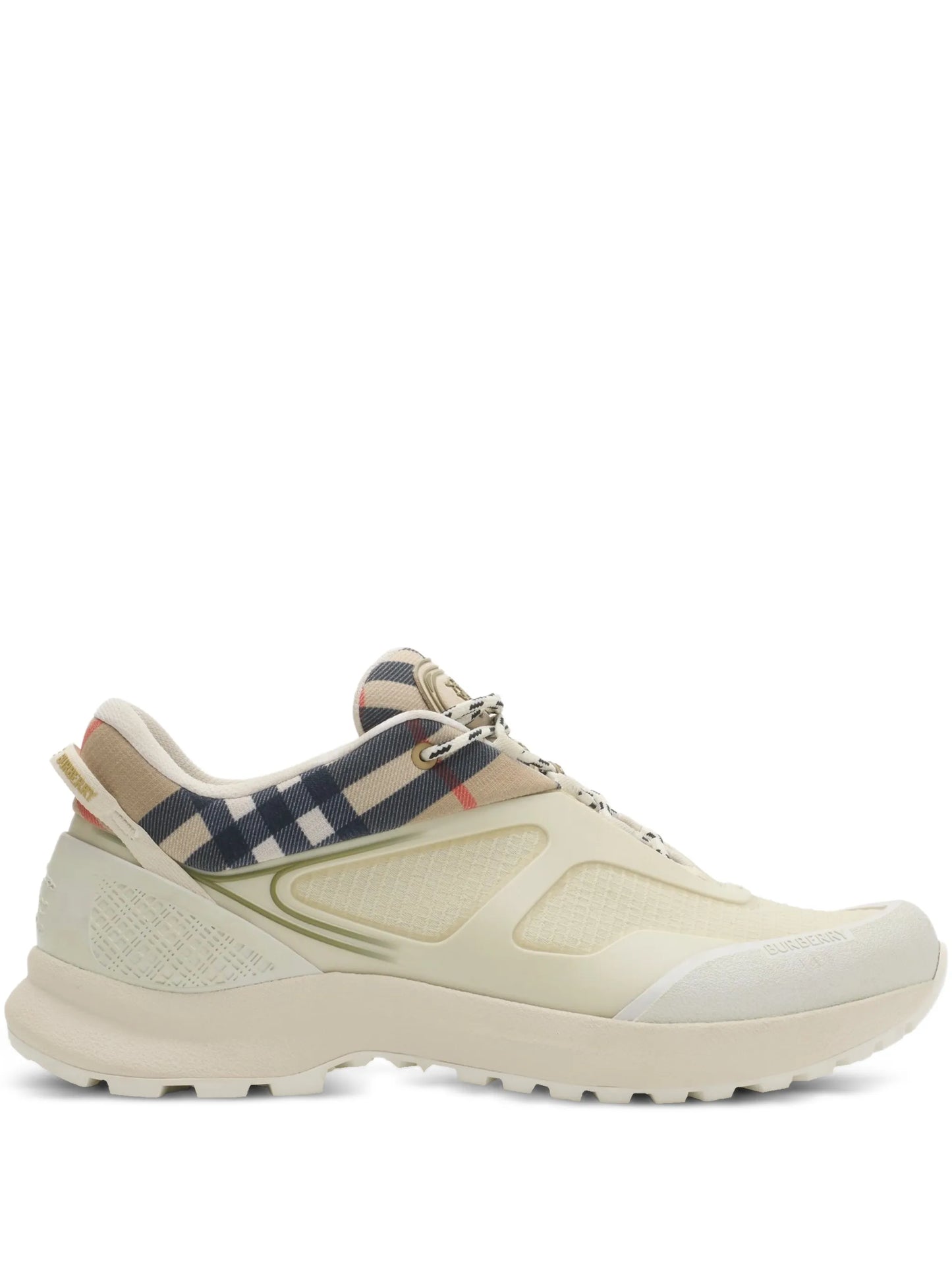 Check mesh sneakers