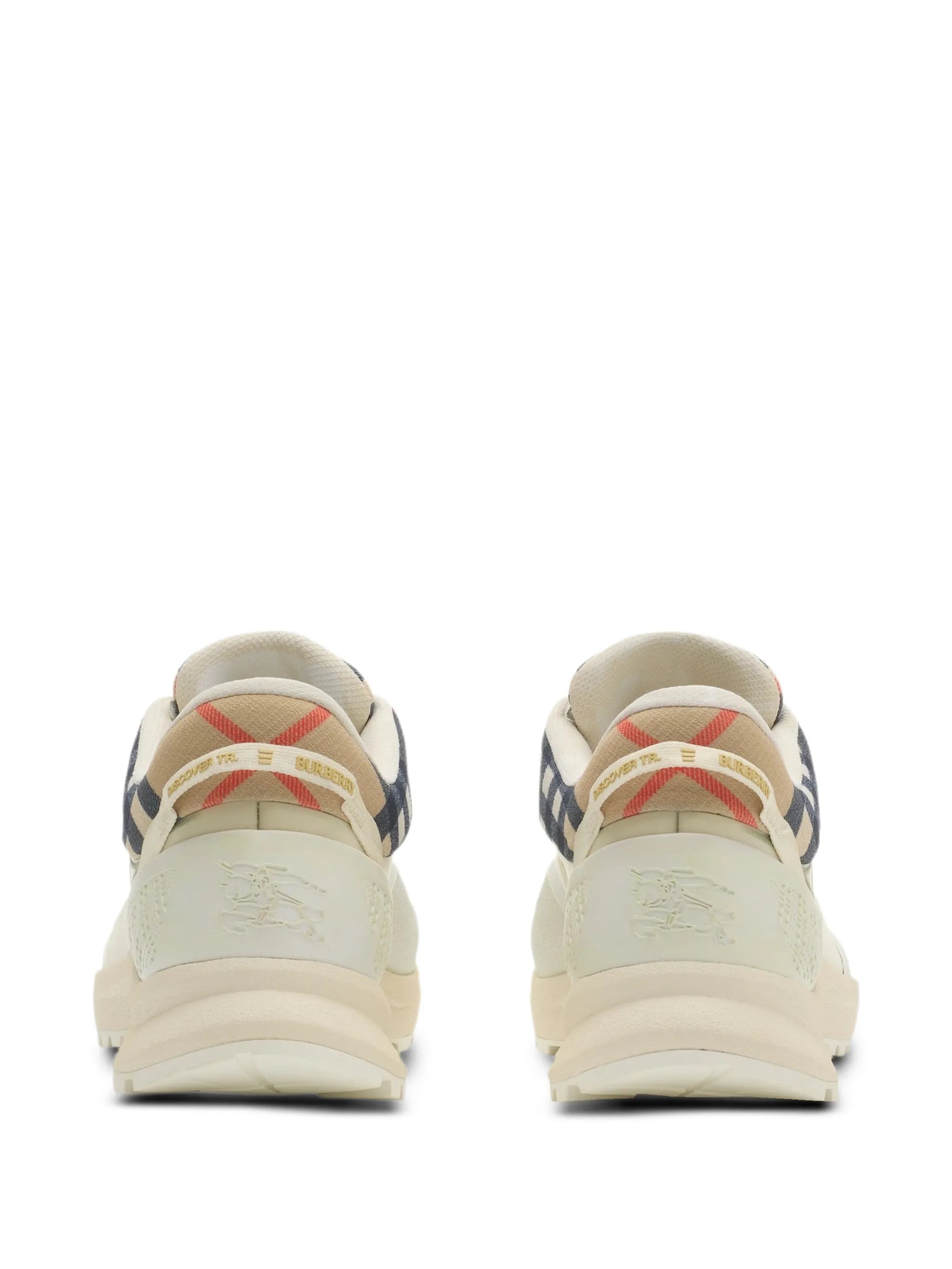 Check mesh sneakers