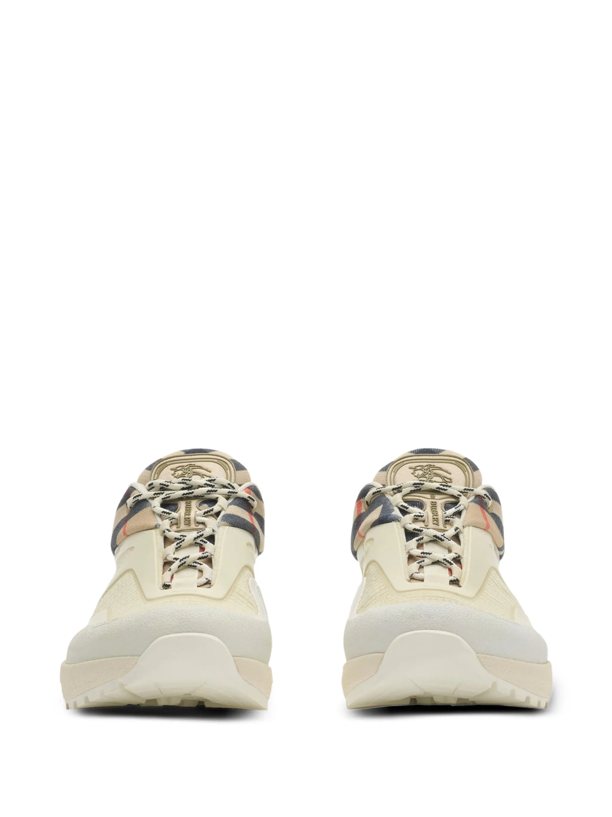 Check and mesh discover sneakers