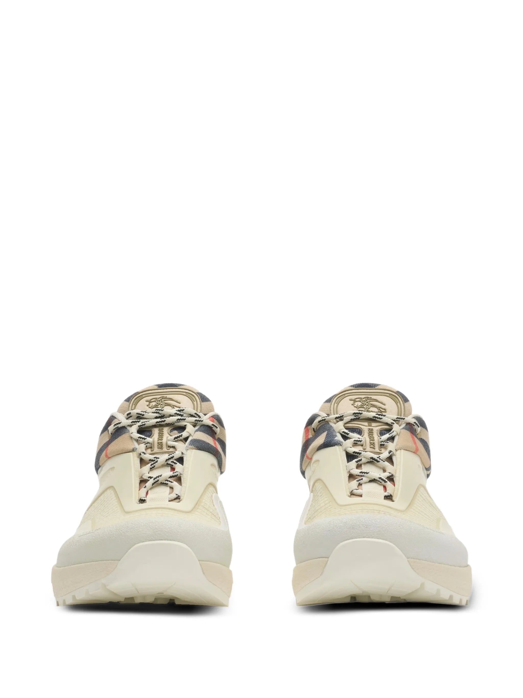 Check mesh sneakers