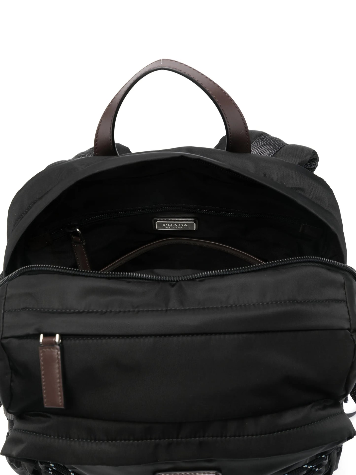 logo-plaque drawstring backpack