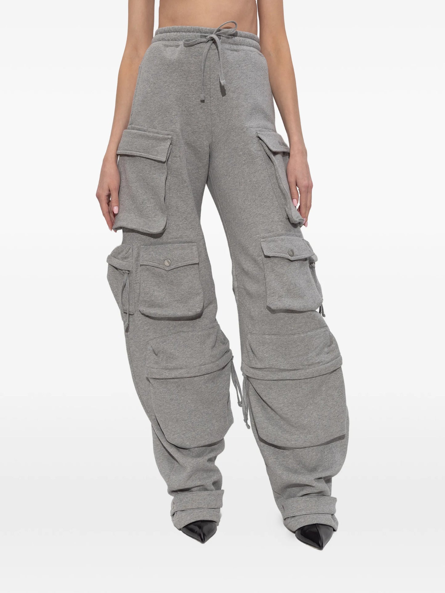 drawstring cargo track pants