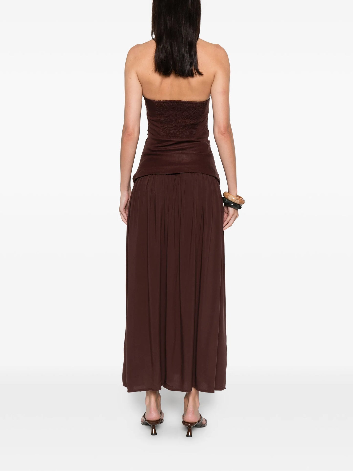 Tali ruched strapless dress