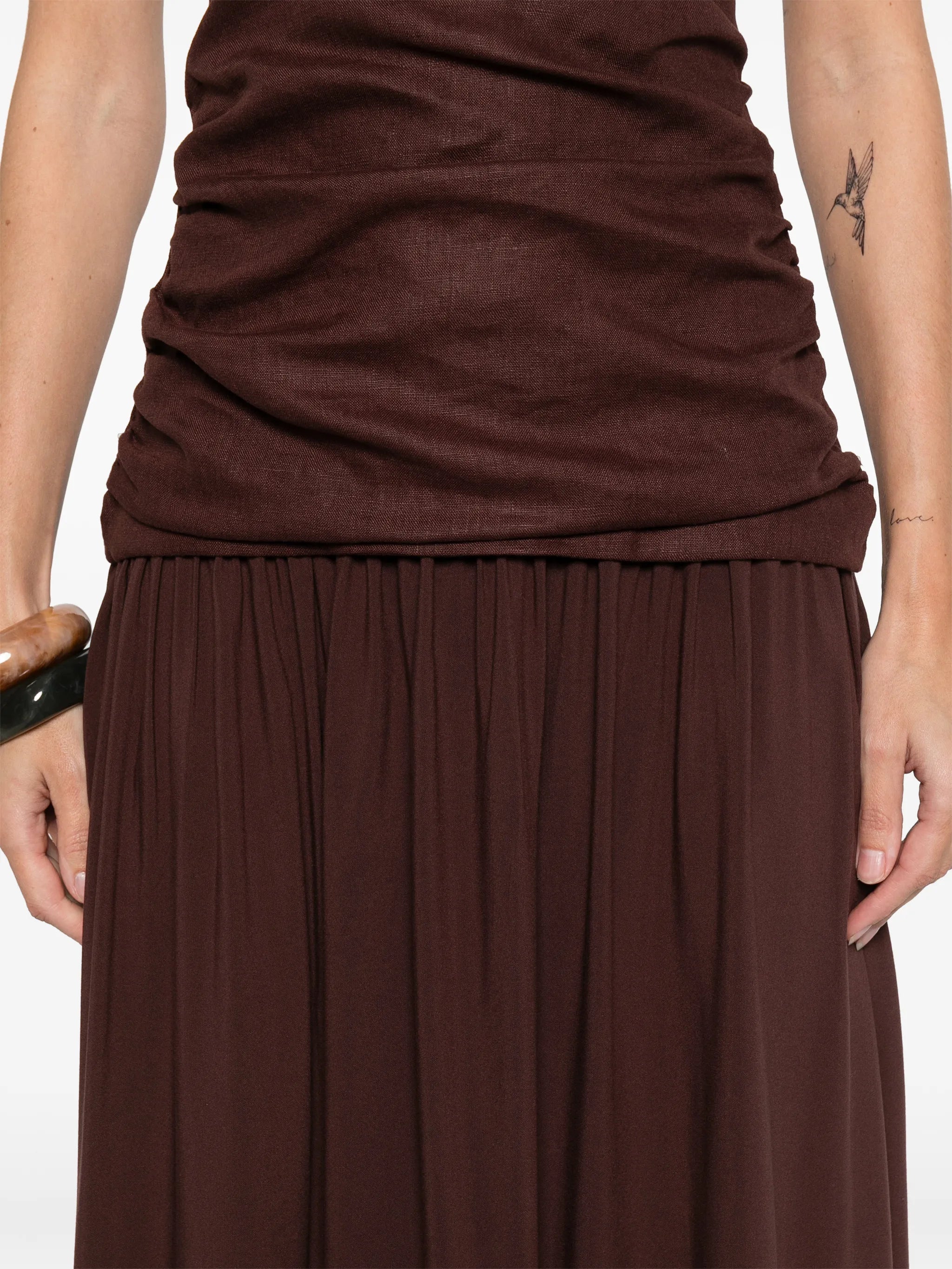 Tali ruched maxi dress