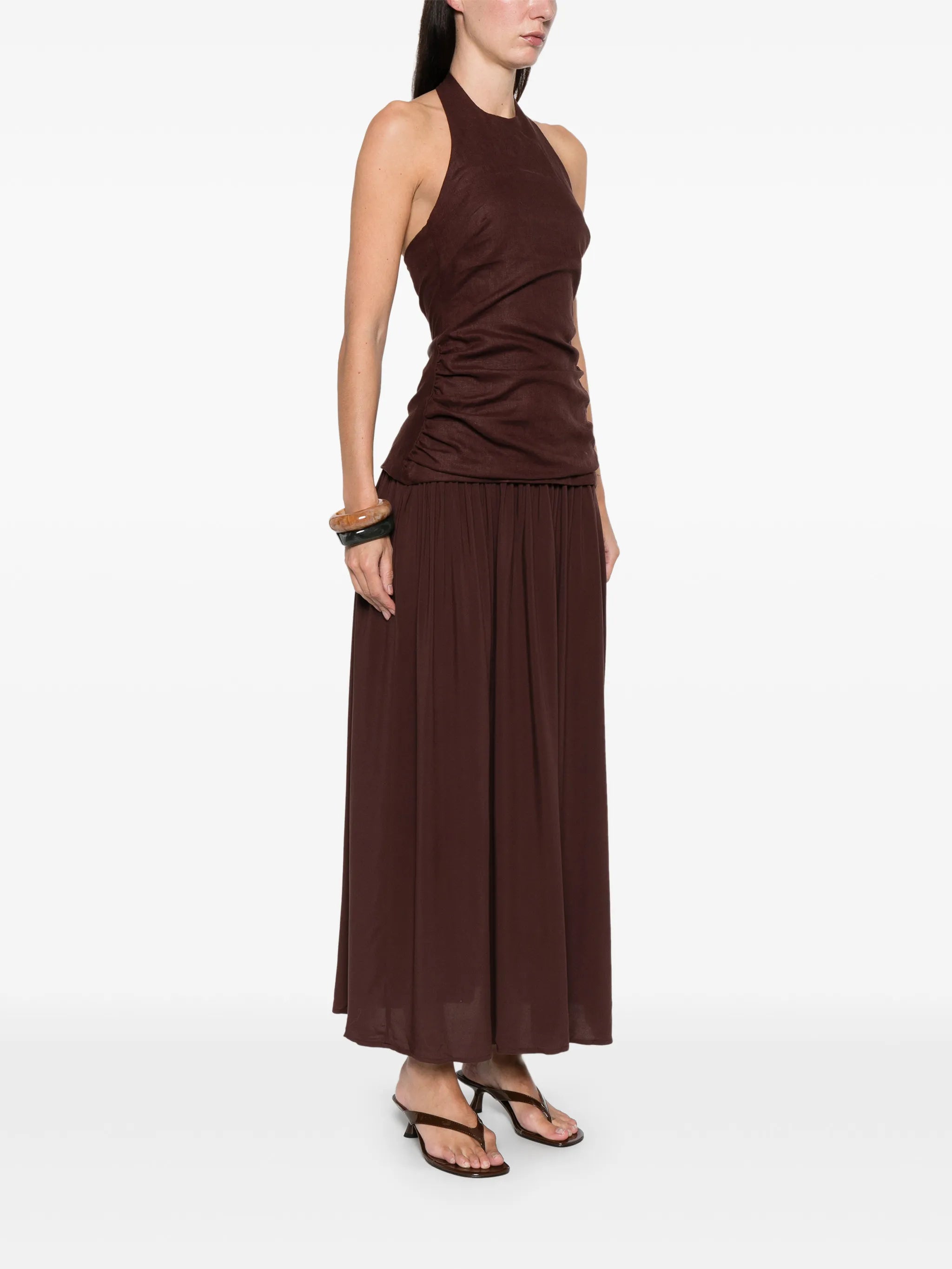 Tali ruched strapless dress