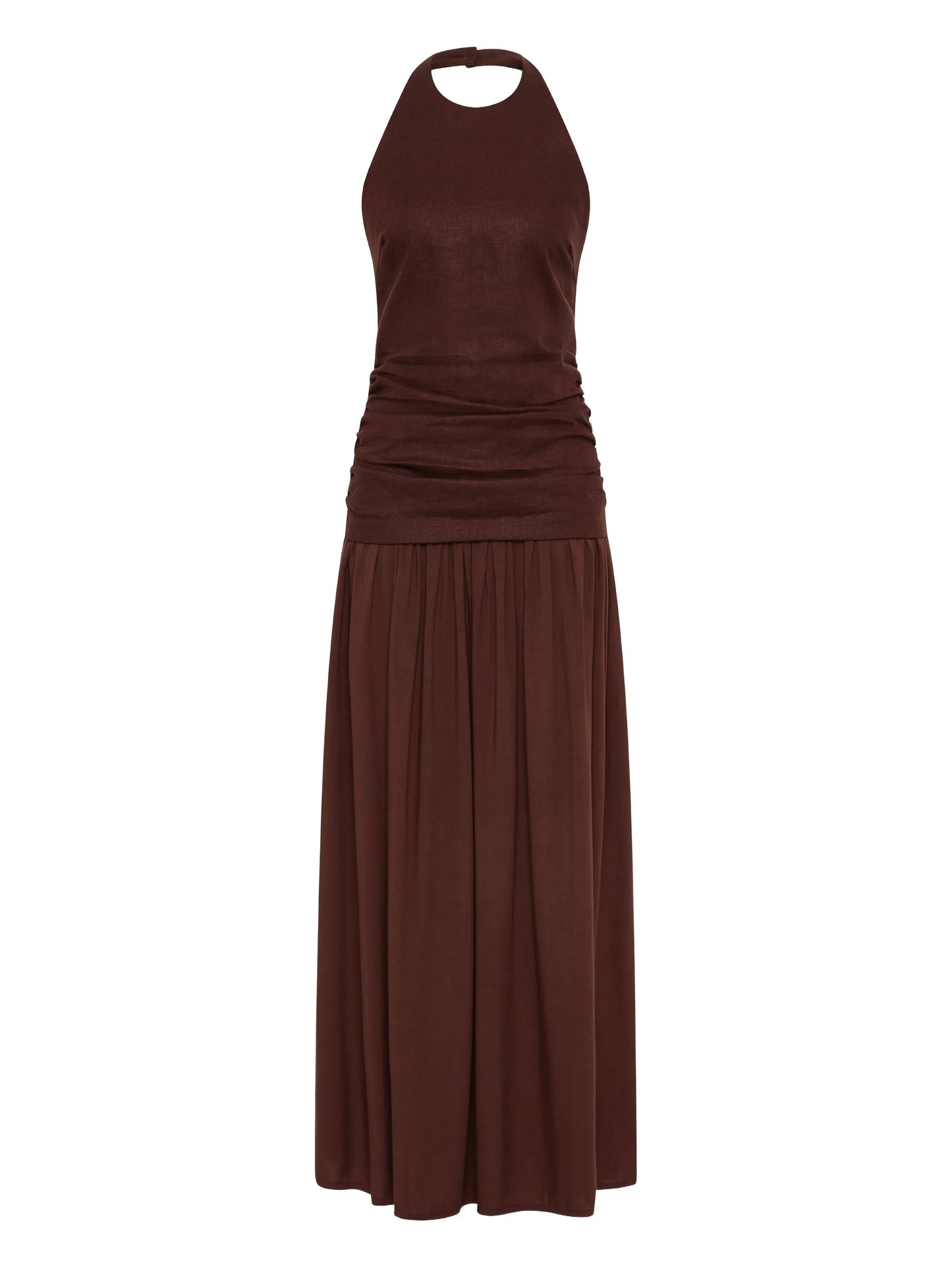 Tali ruched maxi dress