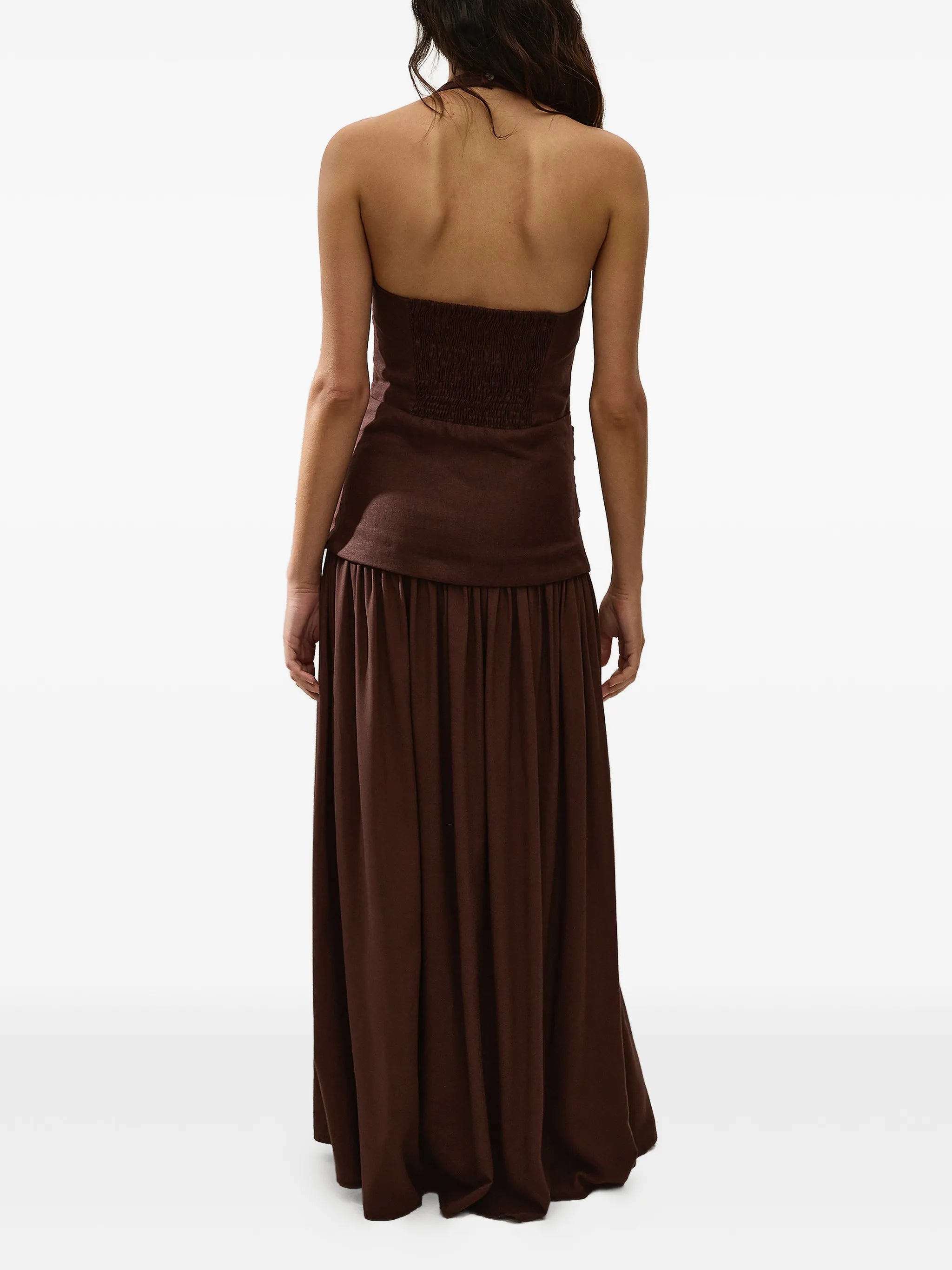 Tali ruched maxi dress