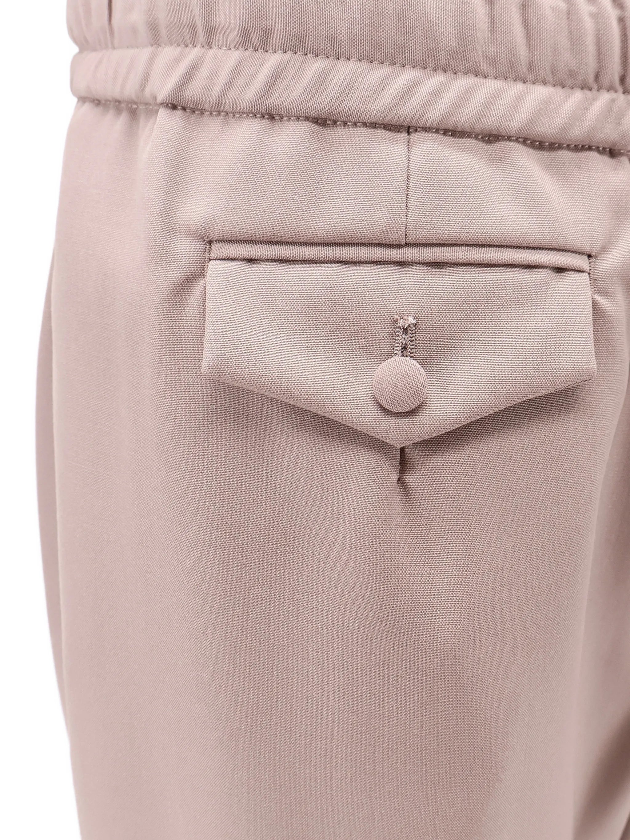 drawstring button pocket trousers