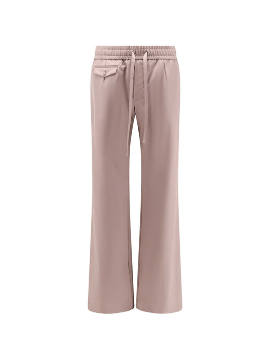 drawstring button pocket trousers