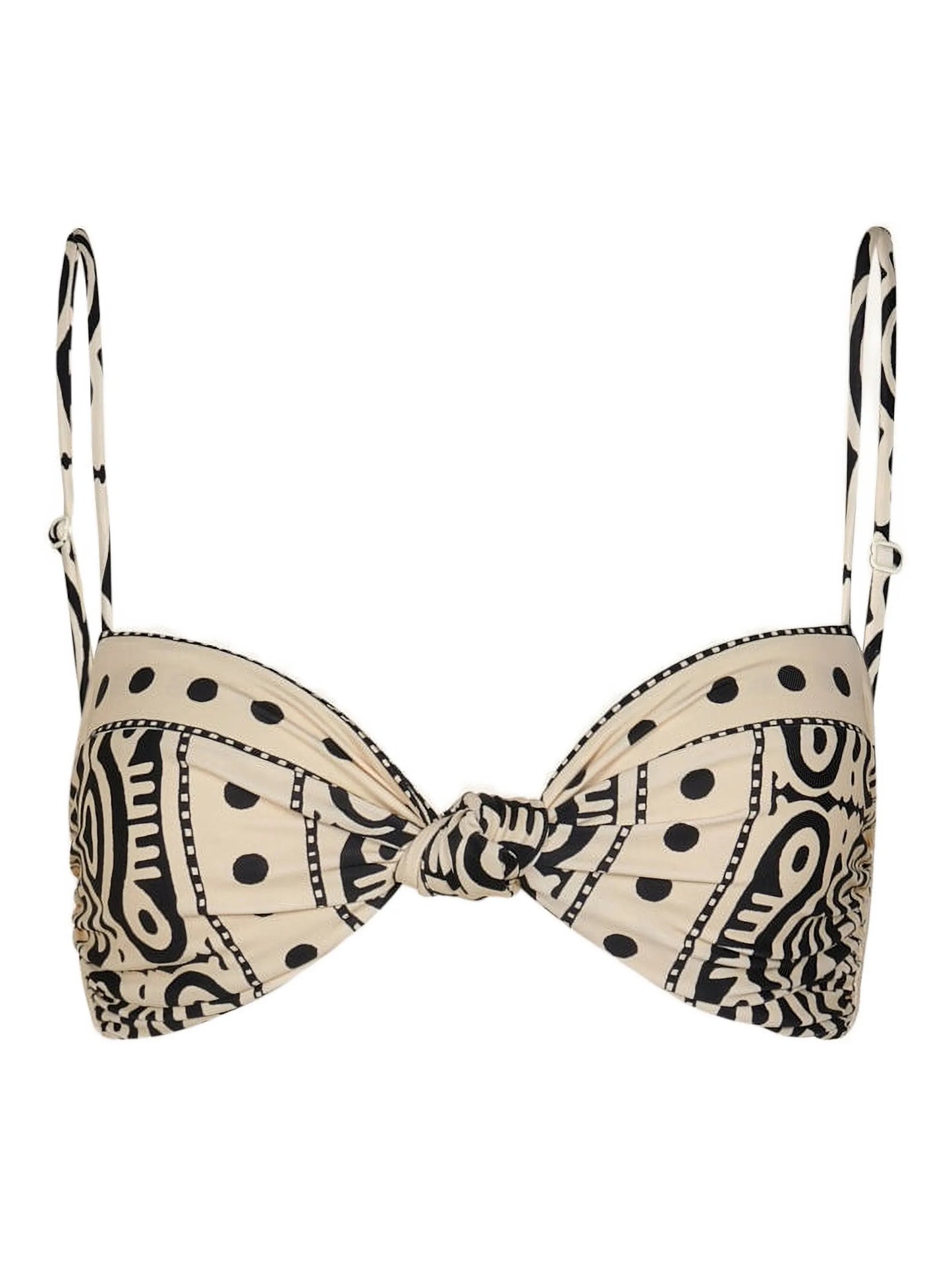 Bandana Marina printed knot-detail bikini top
