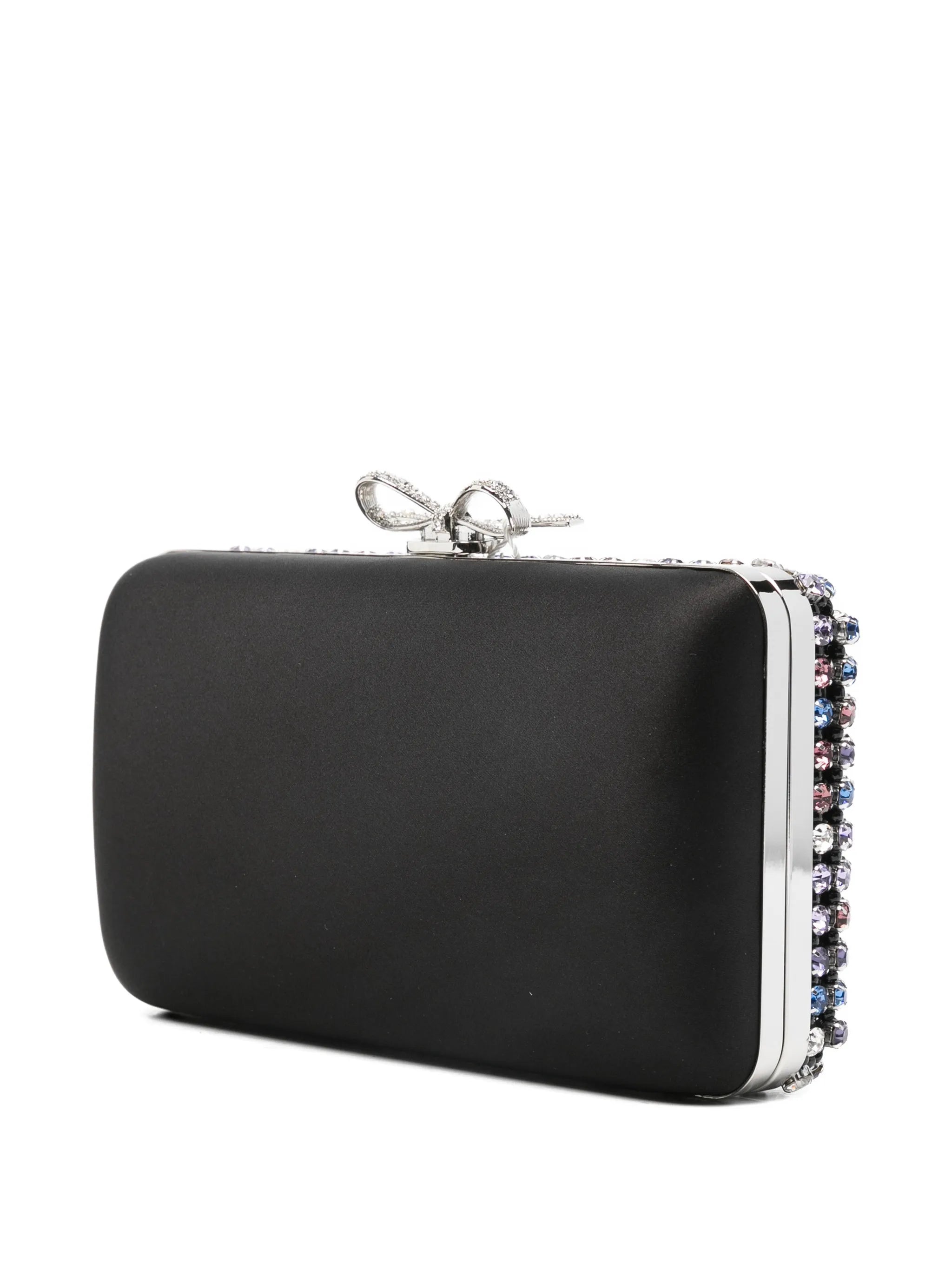 chainmail crystal-embellished mini clutch bag