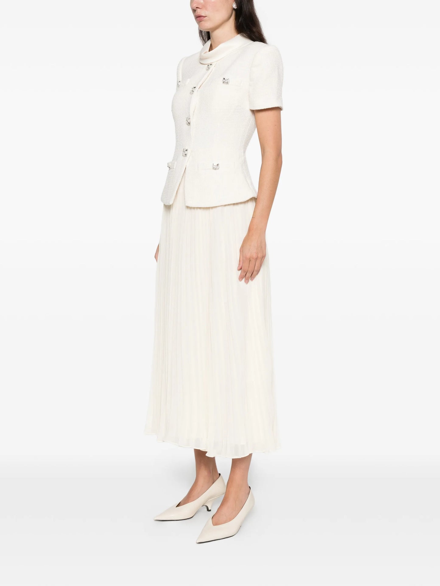panelled midi dress