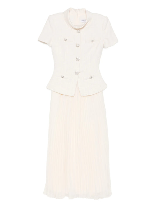 panelled midi dress