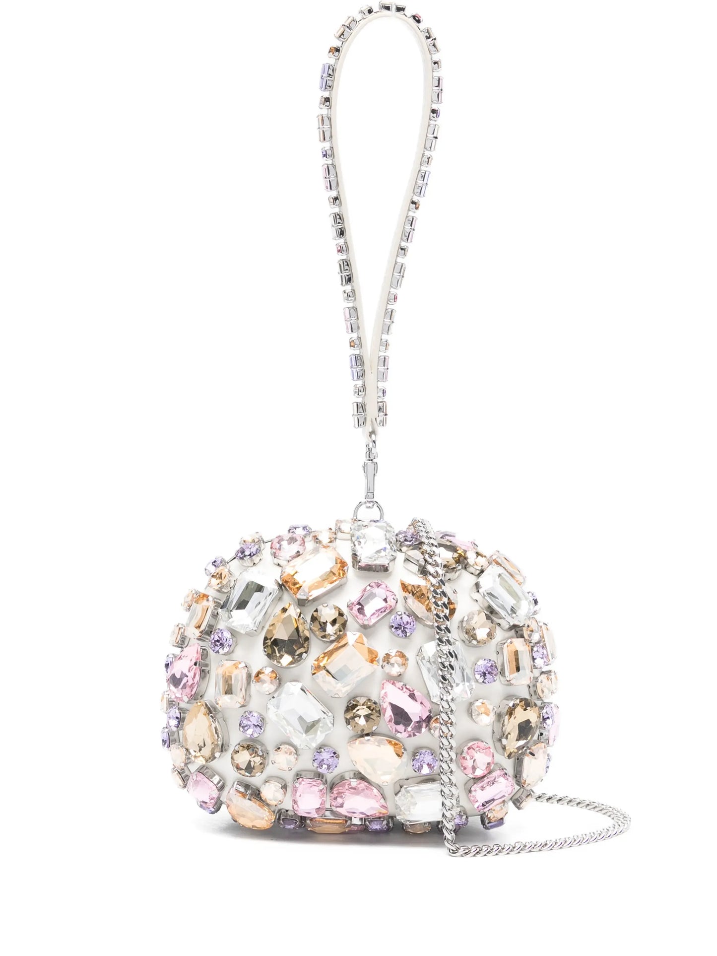 crystal-embellished mini clutch bag