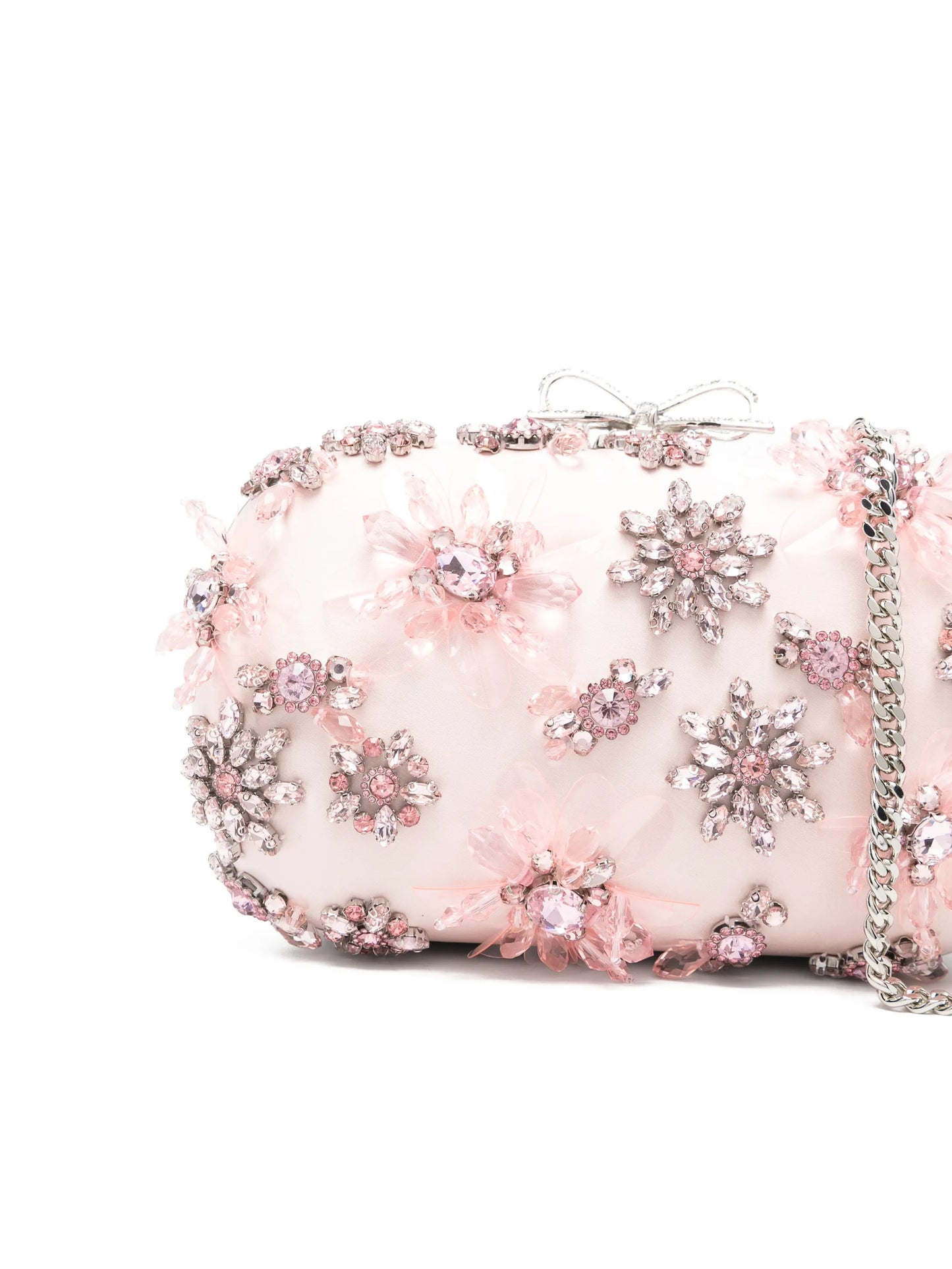 floral-embellished clutch bag