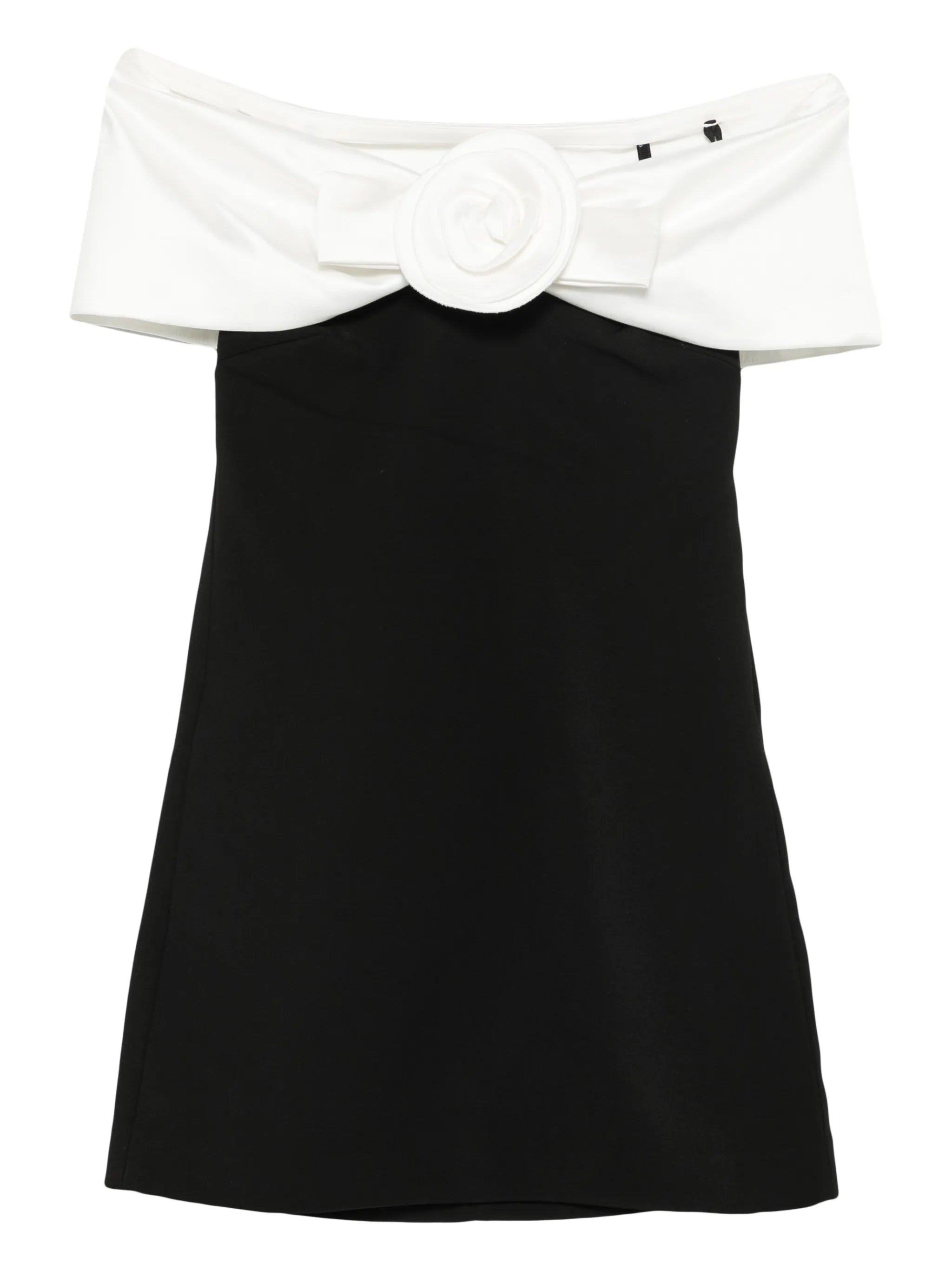 floral-appliqué mini dress