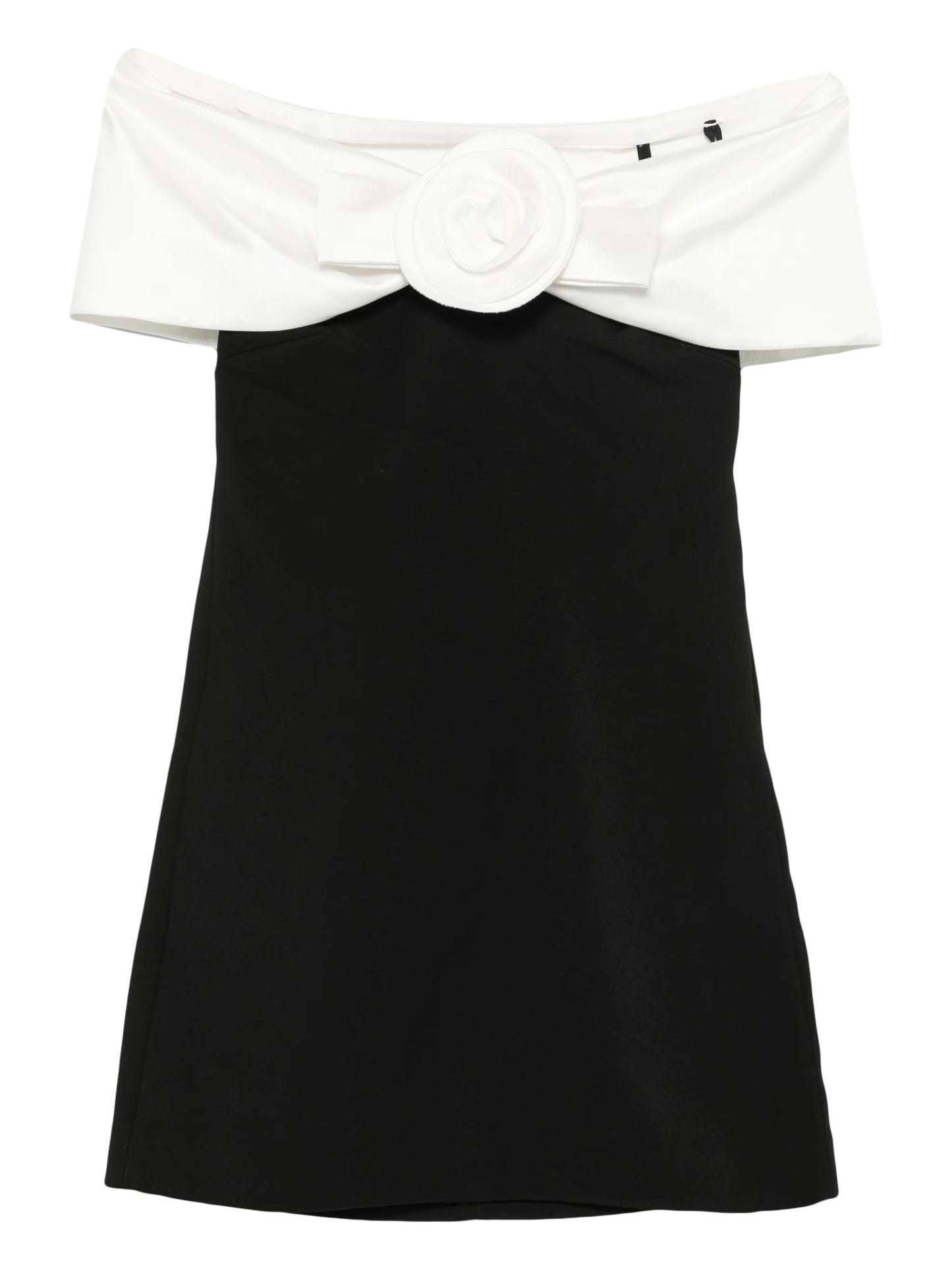 floral-appliqué mini dress