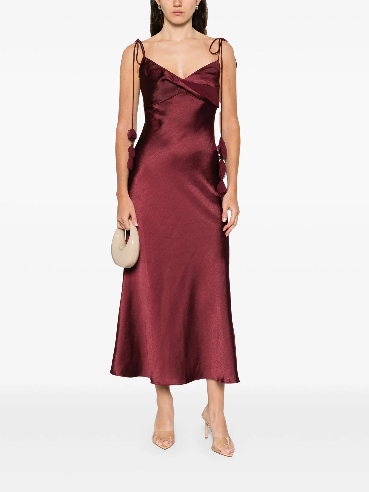 tie-strap midi dress