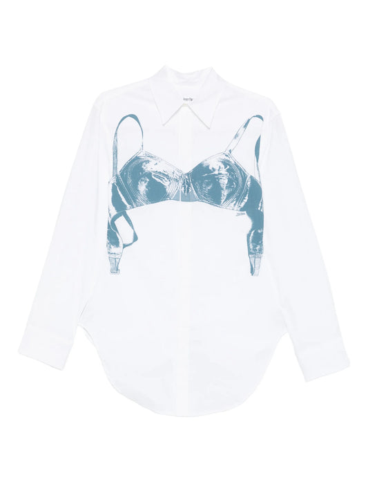 Bra-print cotton shirt