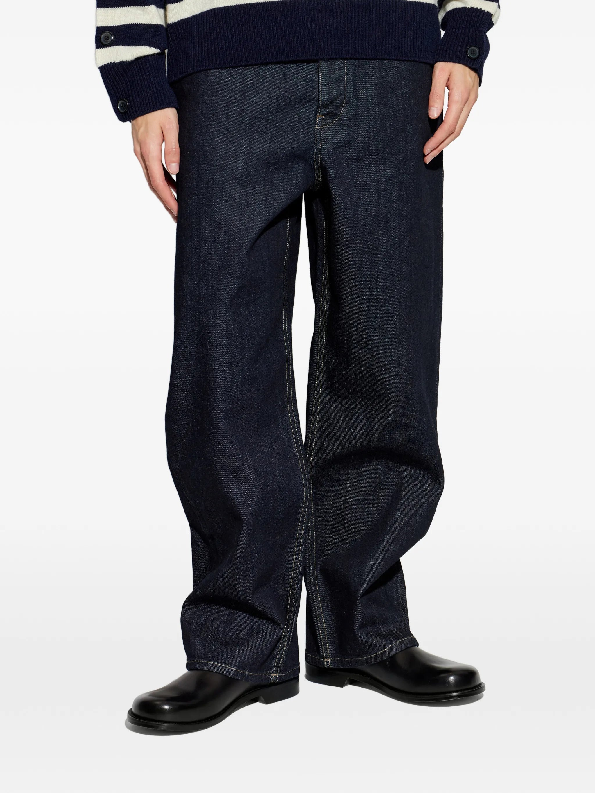 button-fastening jeans