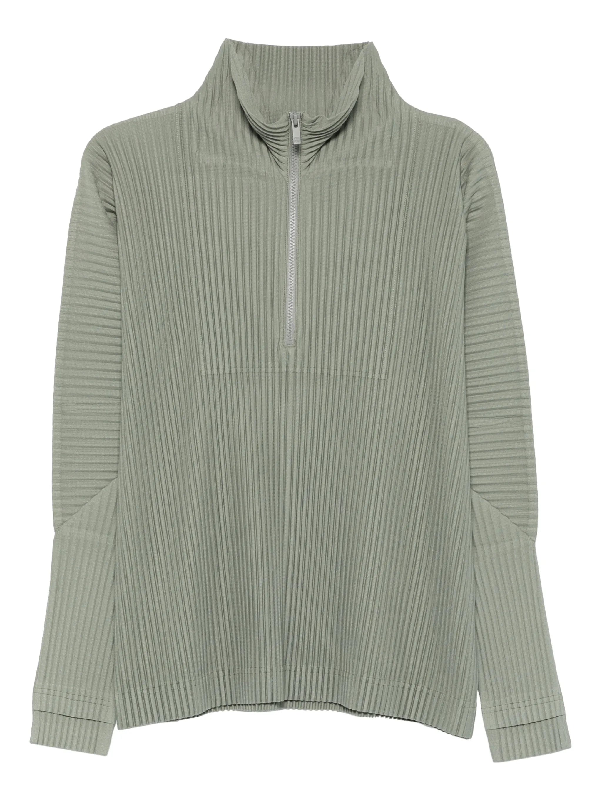 zip plissé top