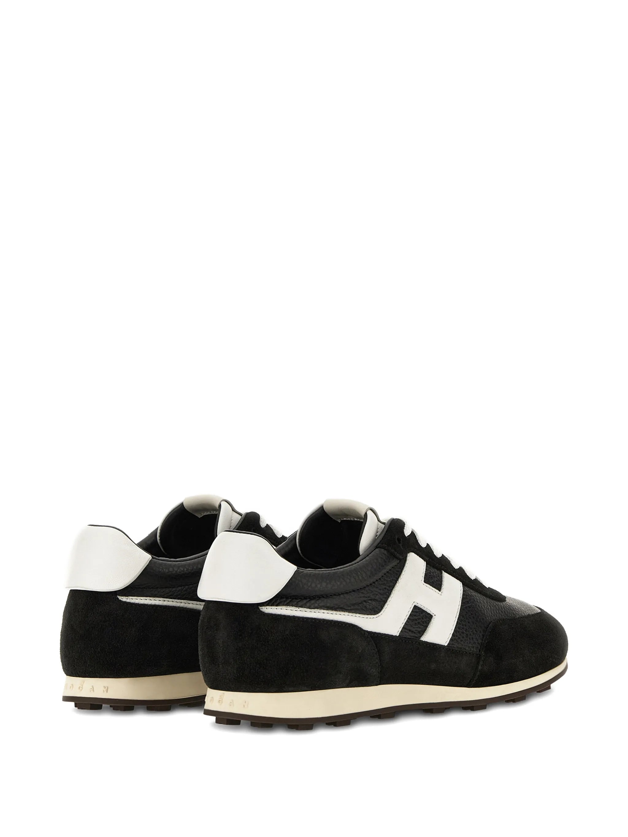 Athletic logo-patch sneakers