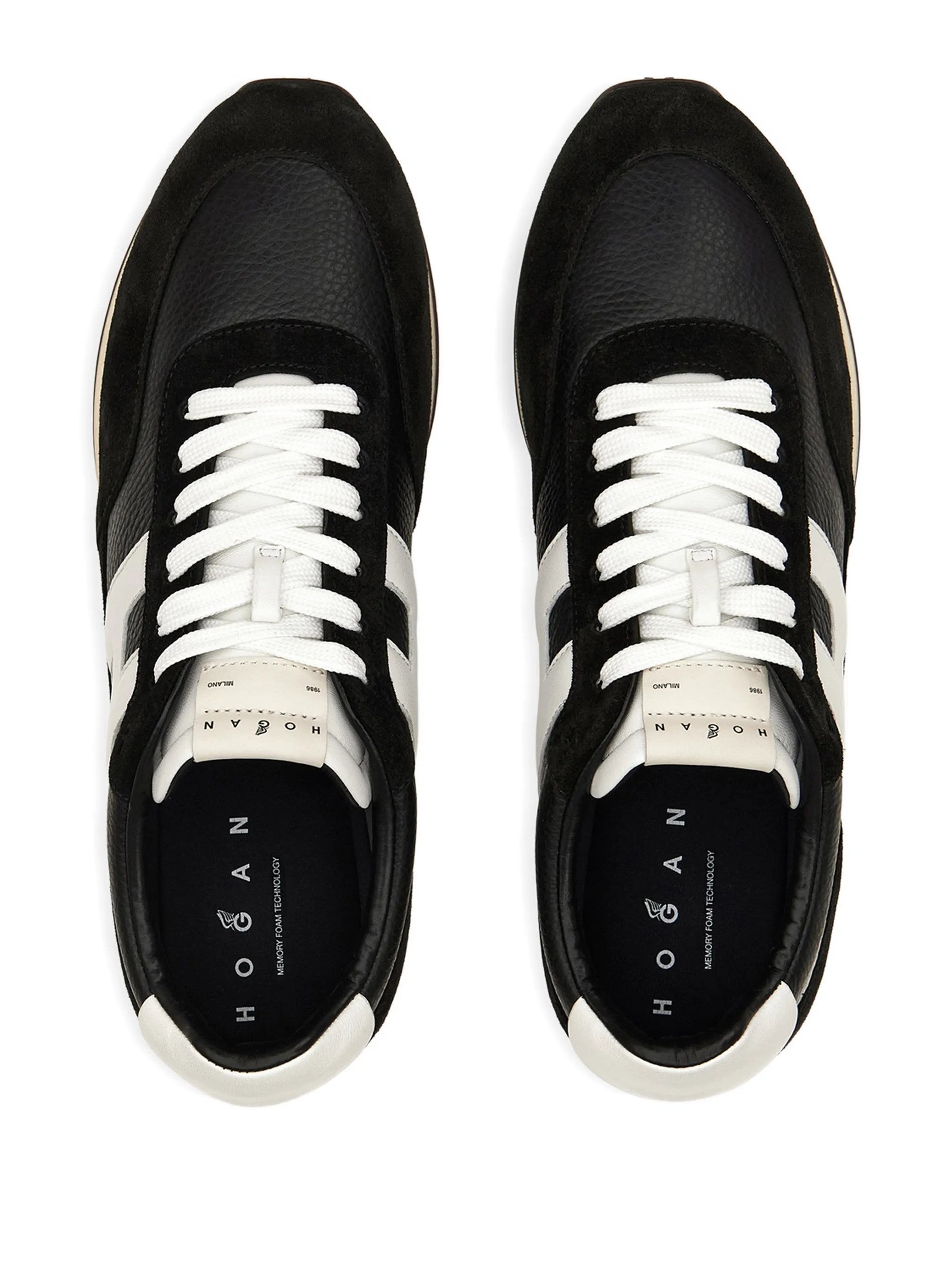 Athletic logo-patch sneakers