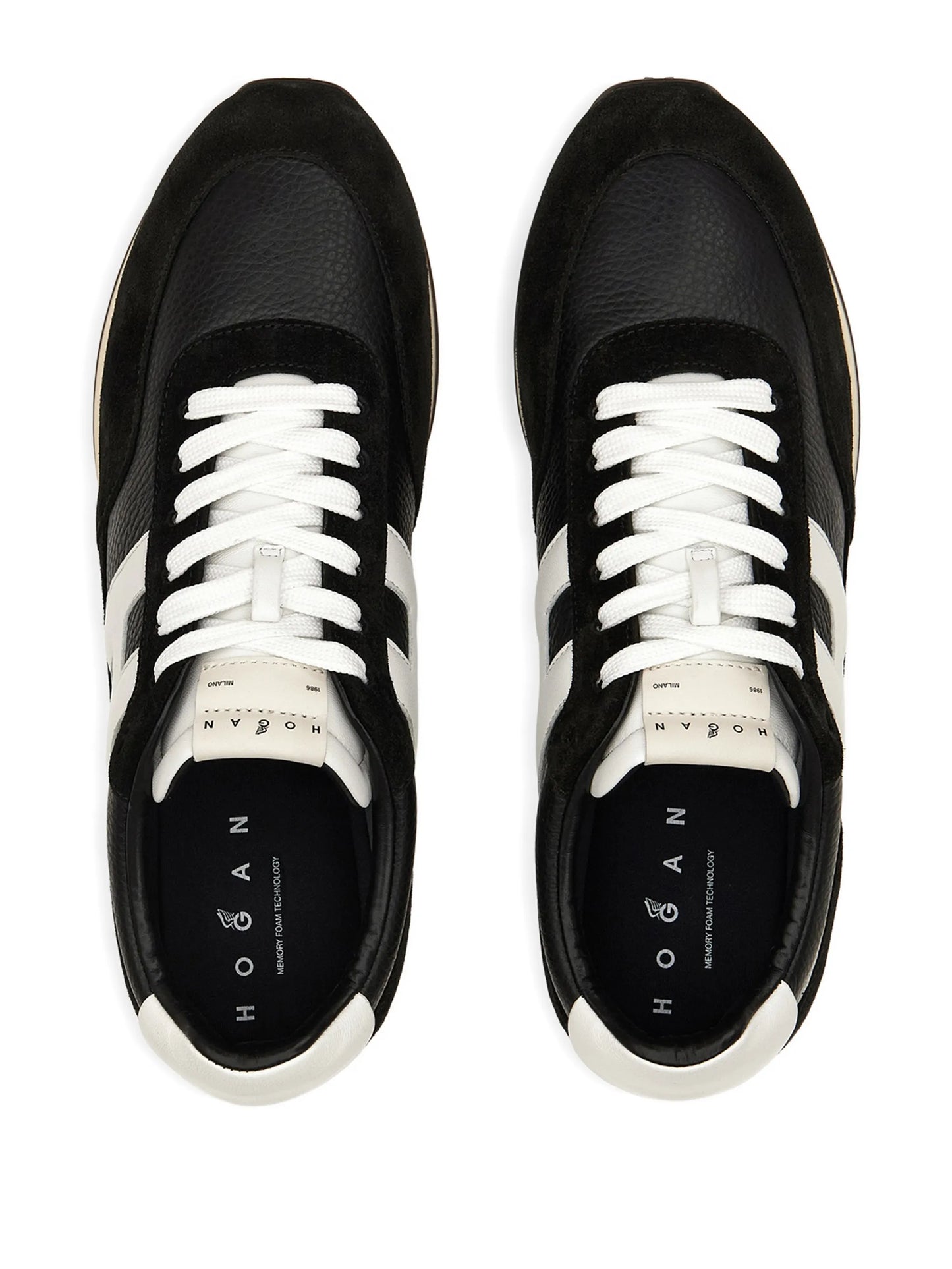Athletic logo-patch sneakers