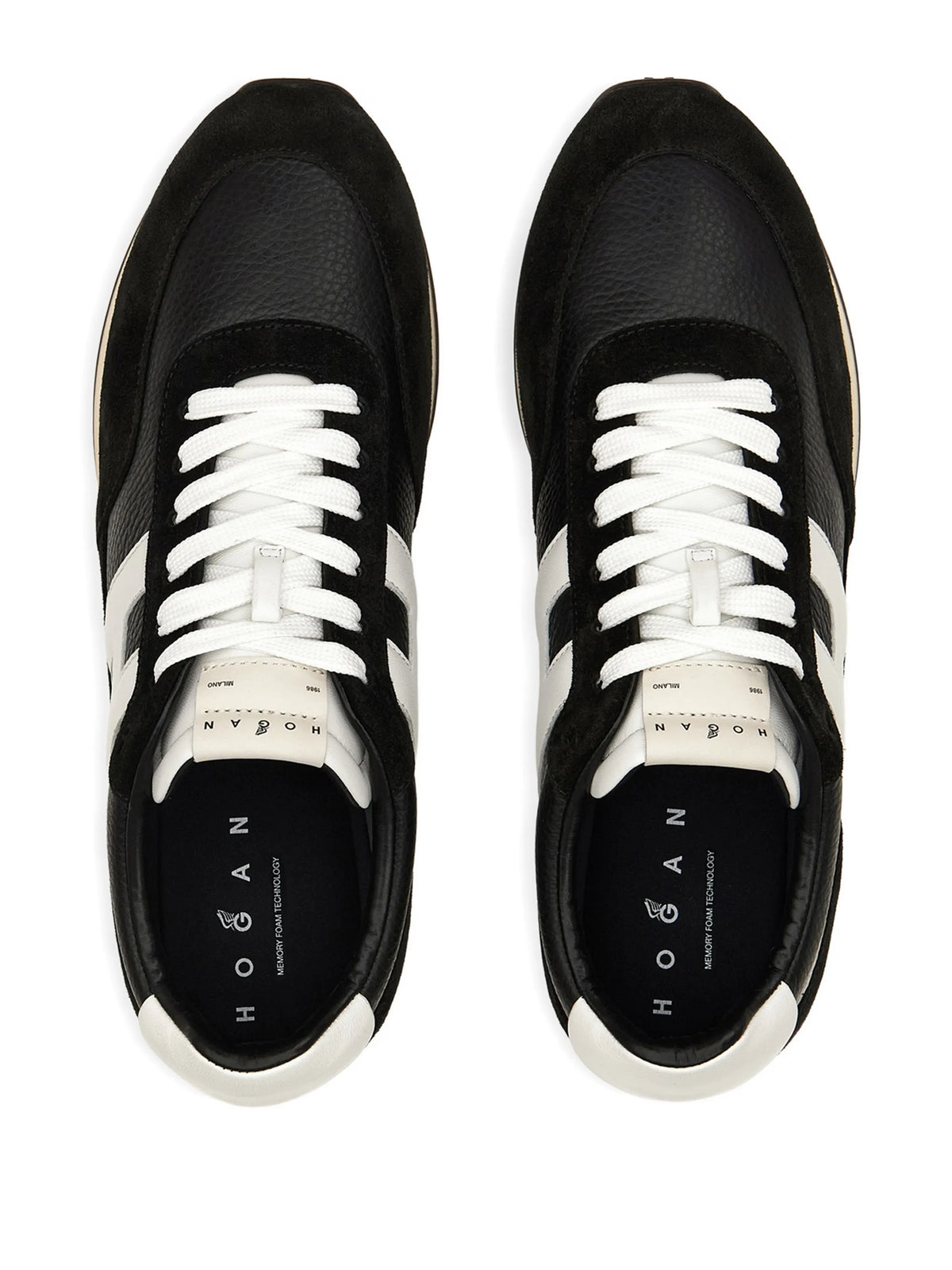 Athletic logo-patch sneakers