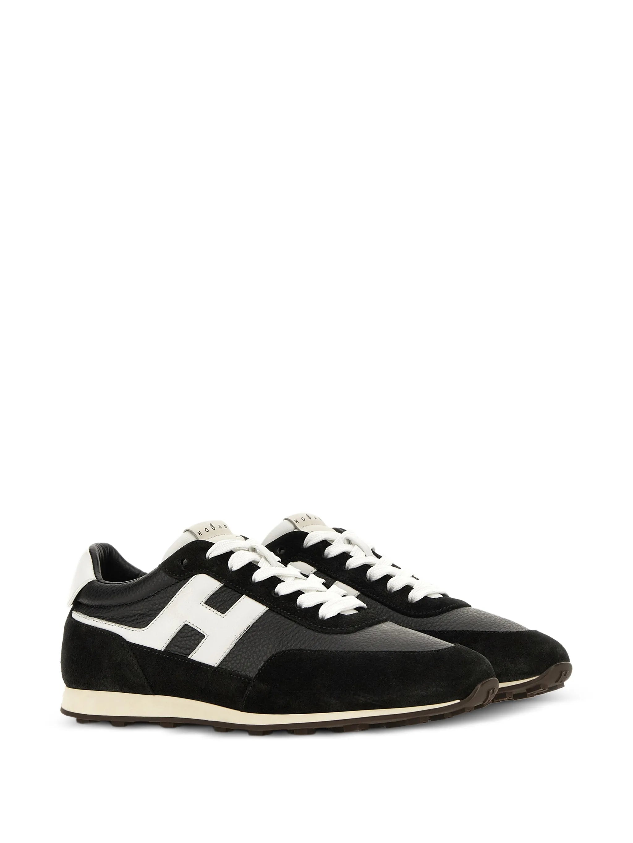 Athletic logo-patch sneakers