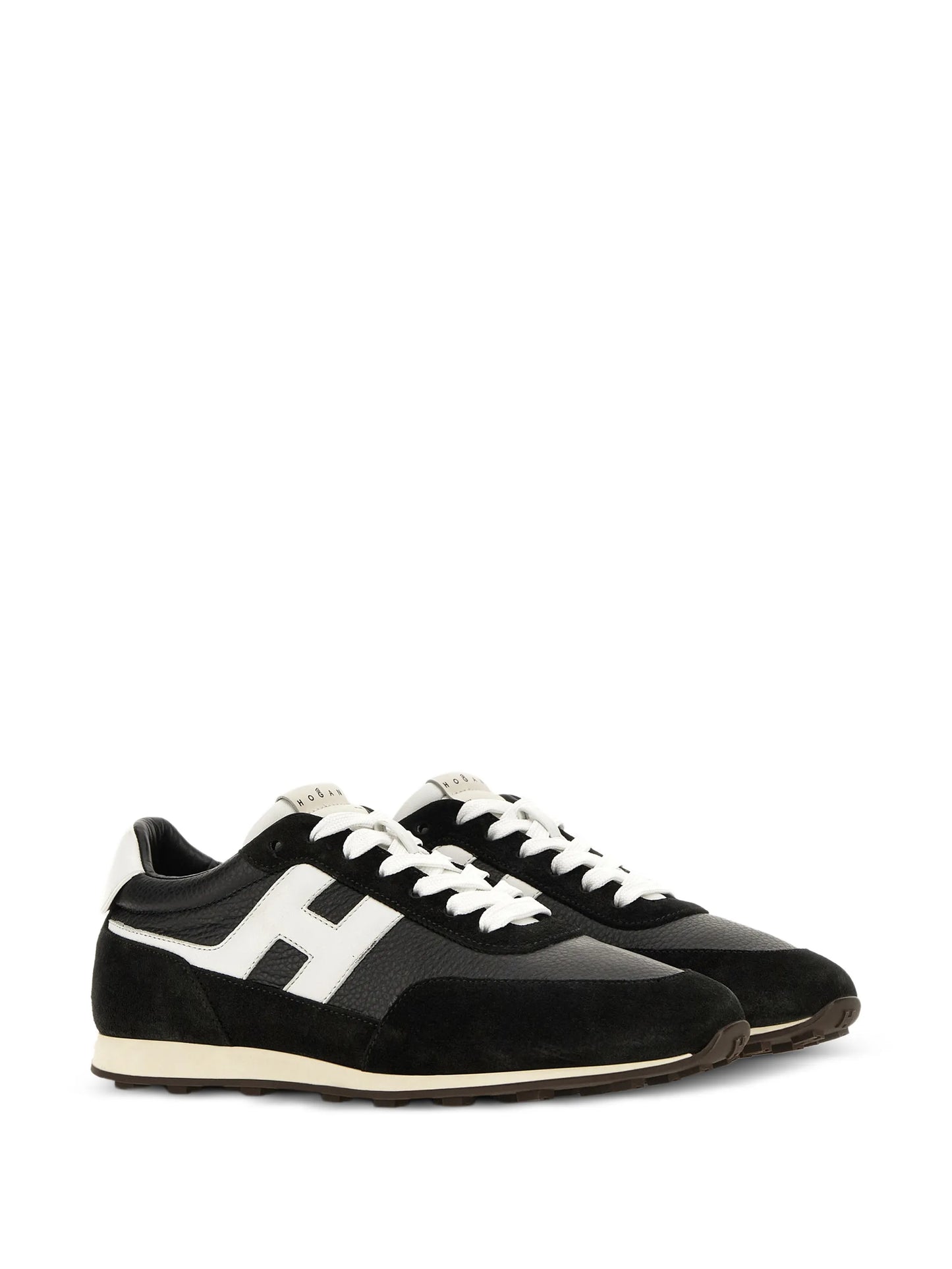 Athletic logo-patch sneakers