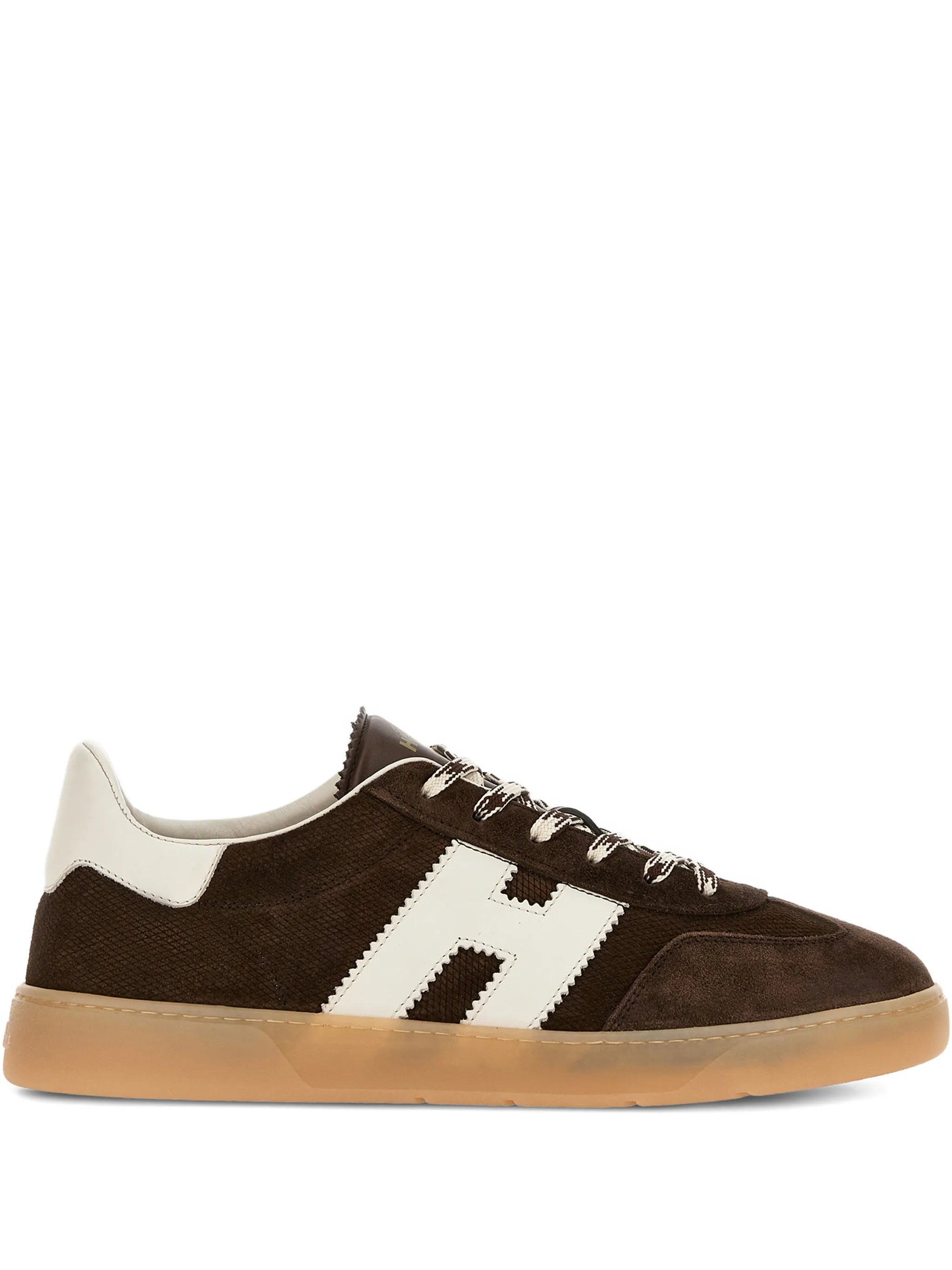 Cool textured logo-appliqué sneakers