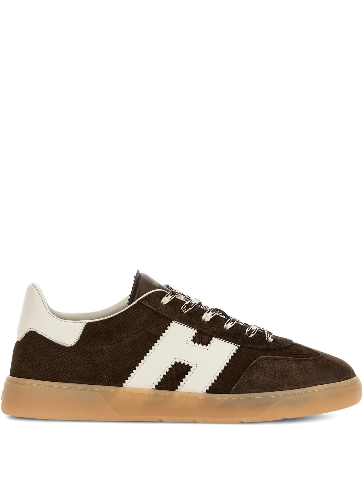 Cool textured logo-appliqué sneakers